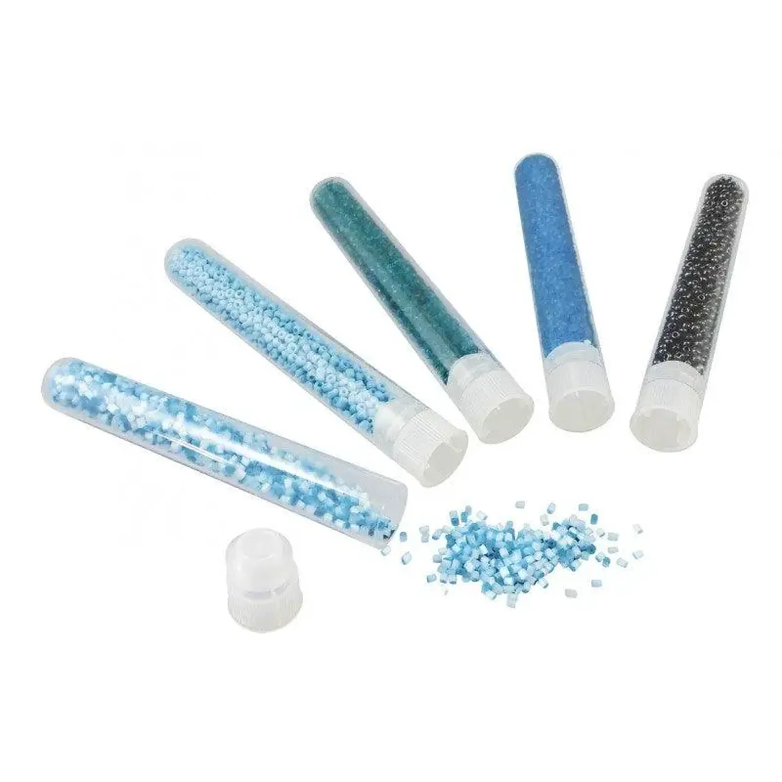 Set cu 5 tuburi de mărgele albastre — BUKI