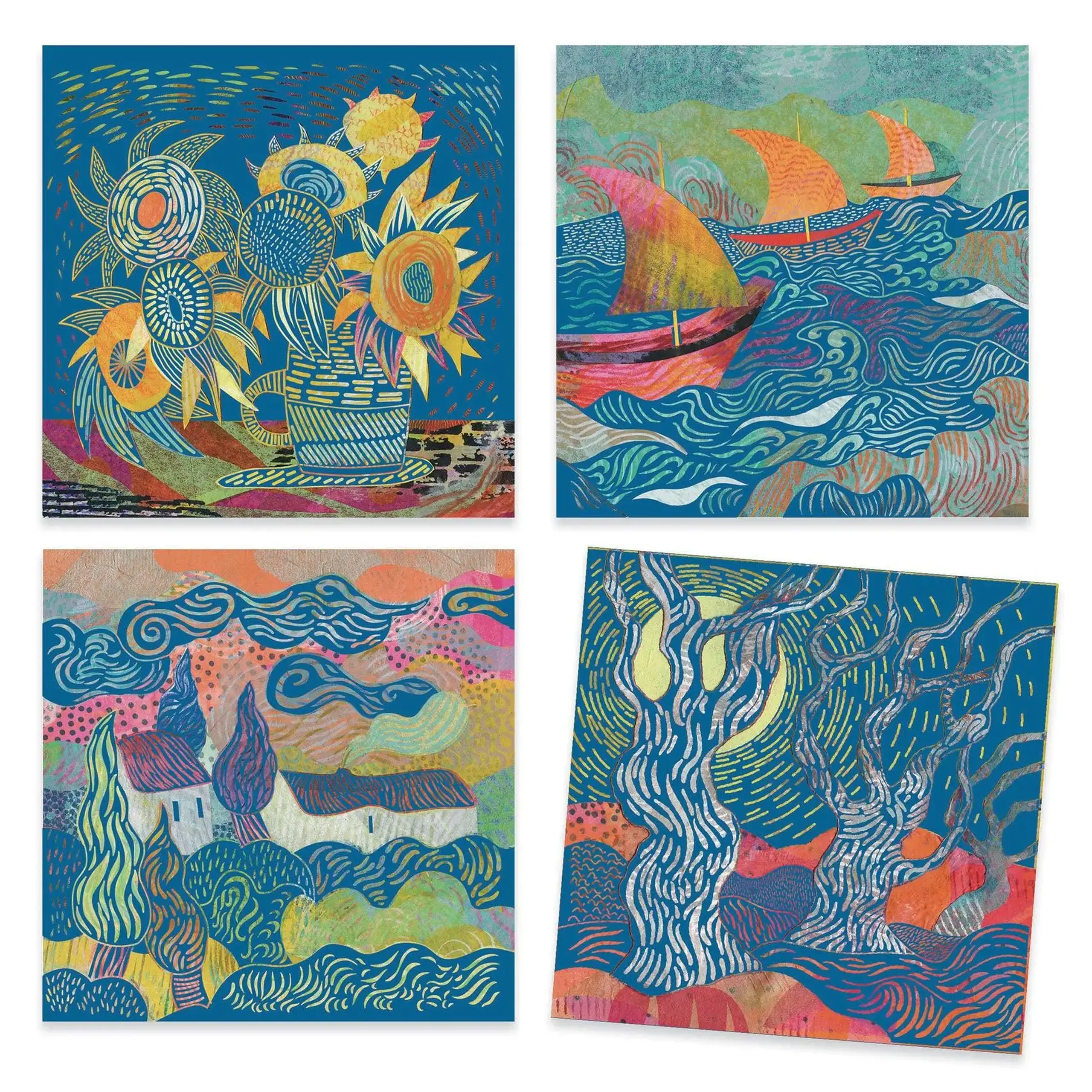 Planșe de răzuit „Sudul”, inspirate de Van Gogh — Djeco