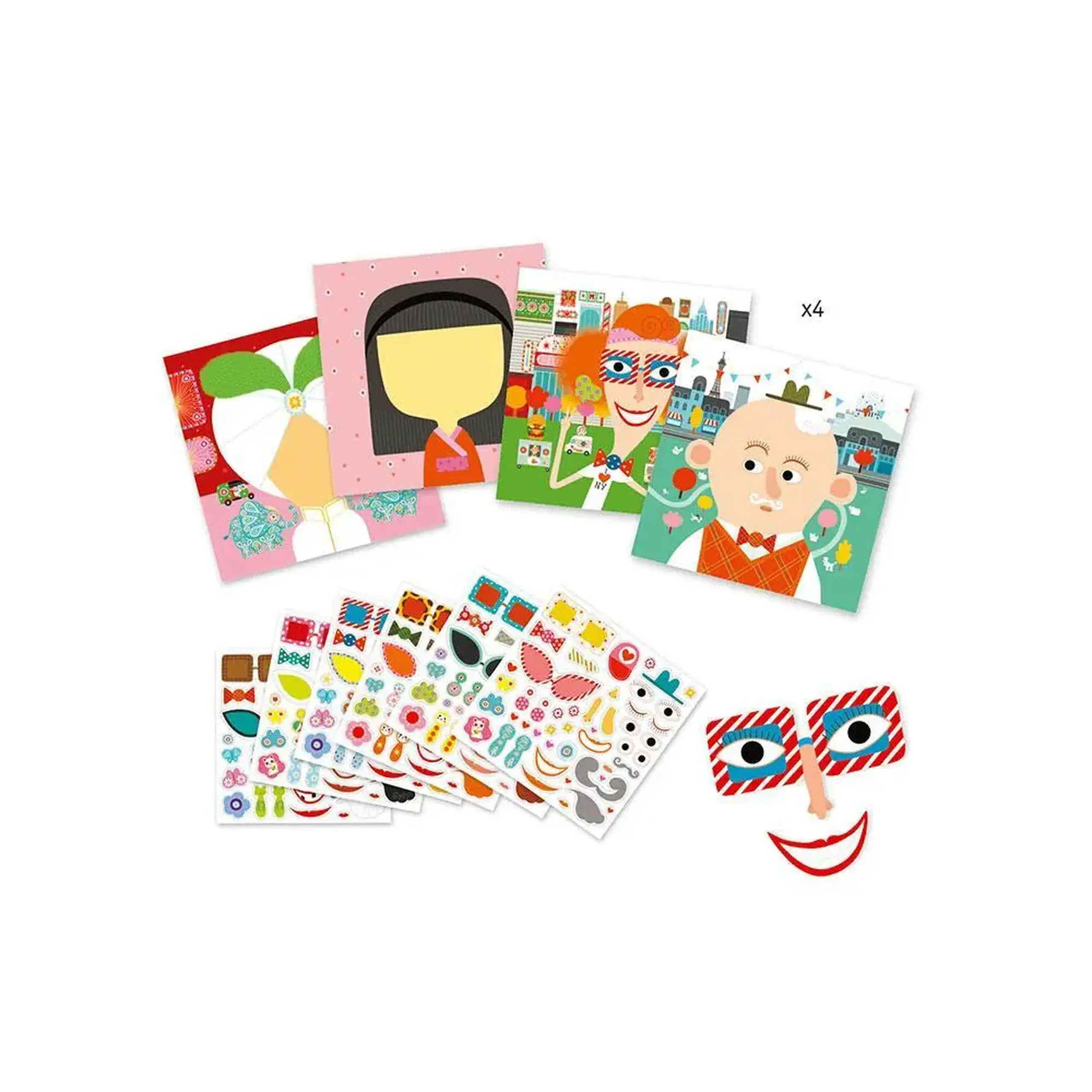 Colaj cu peste 400 de stickere „Toți suntem diferiți” — Djeco