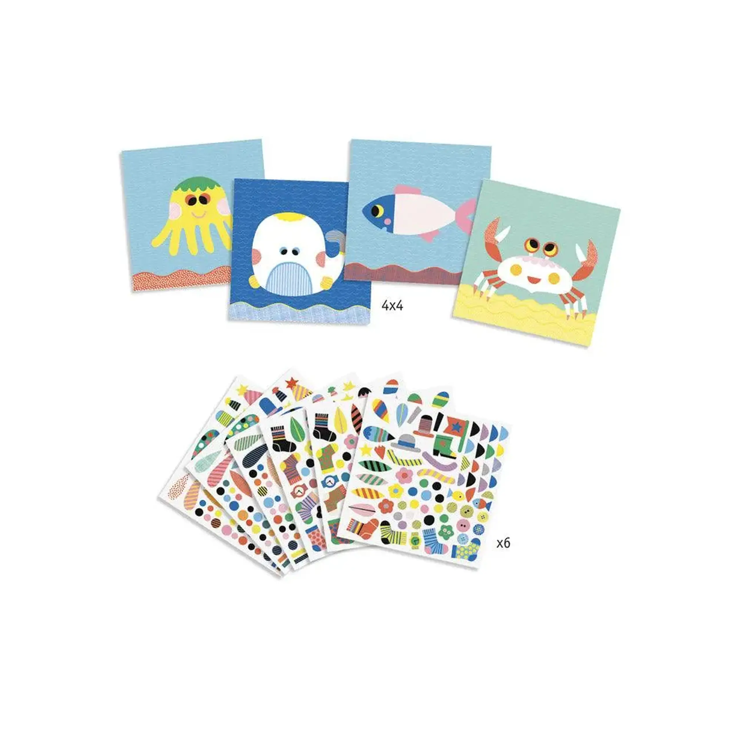 Colaj cu peste 400 de stickere „Animale marine” — Djeco