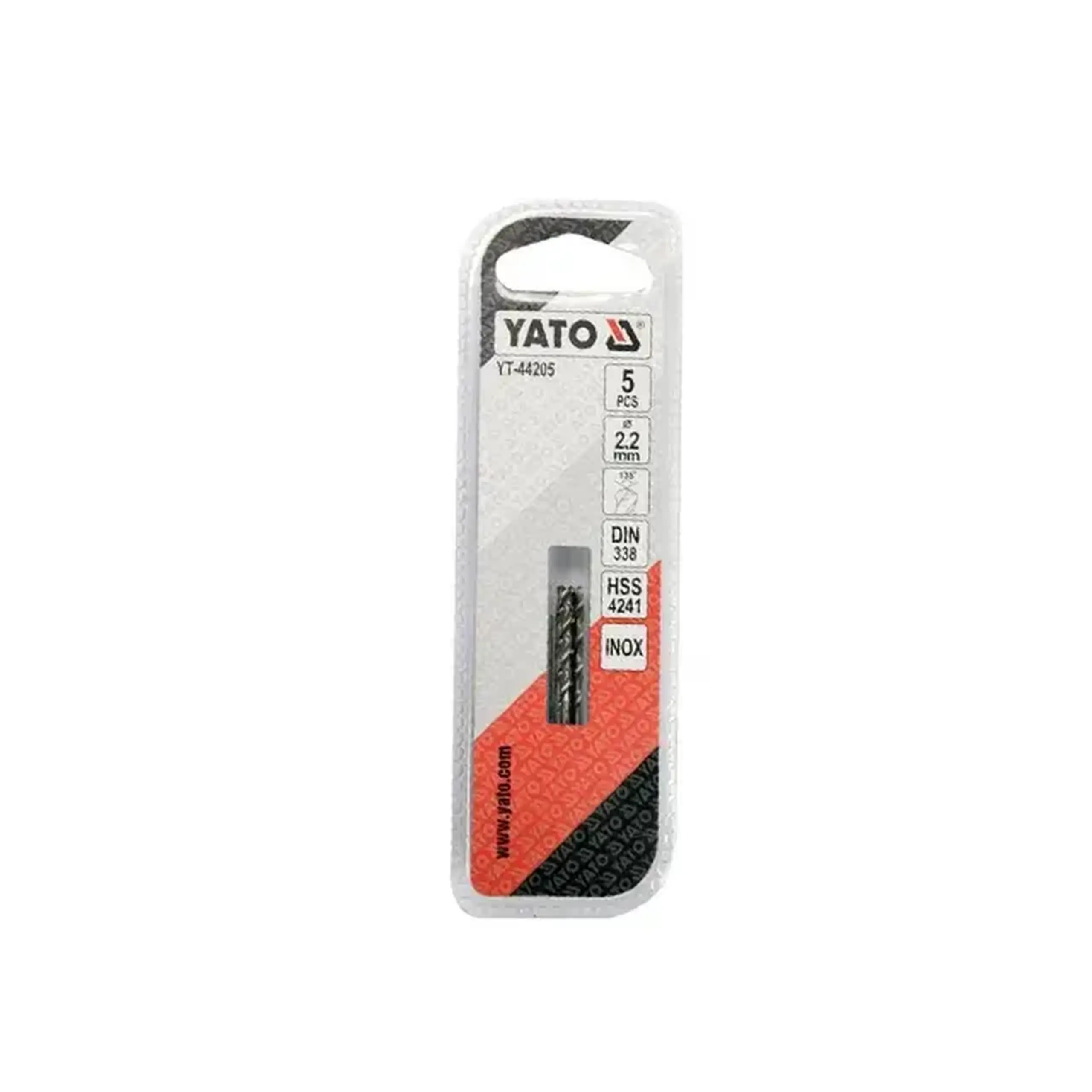 Set burghie 5 buc. pentru metal 2.2 mm Oțel HSS Cilindric Yato