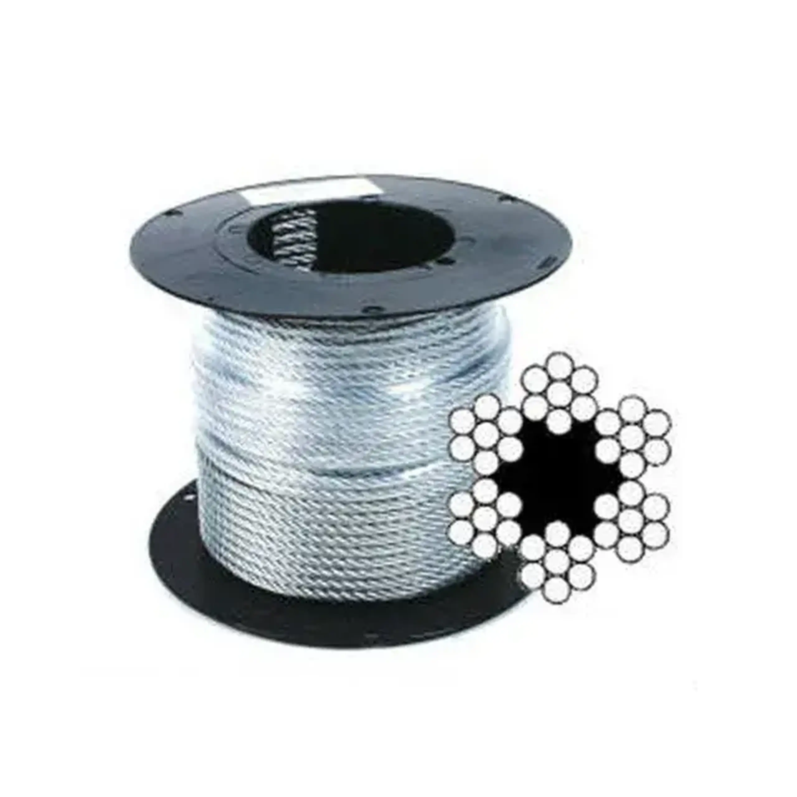 Cablu de oțel 22383 1.5 mm 6x19xFC Oțel Elmos