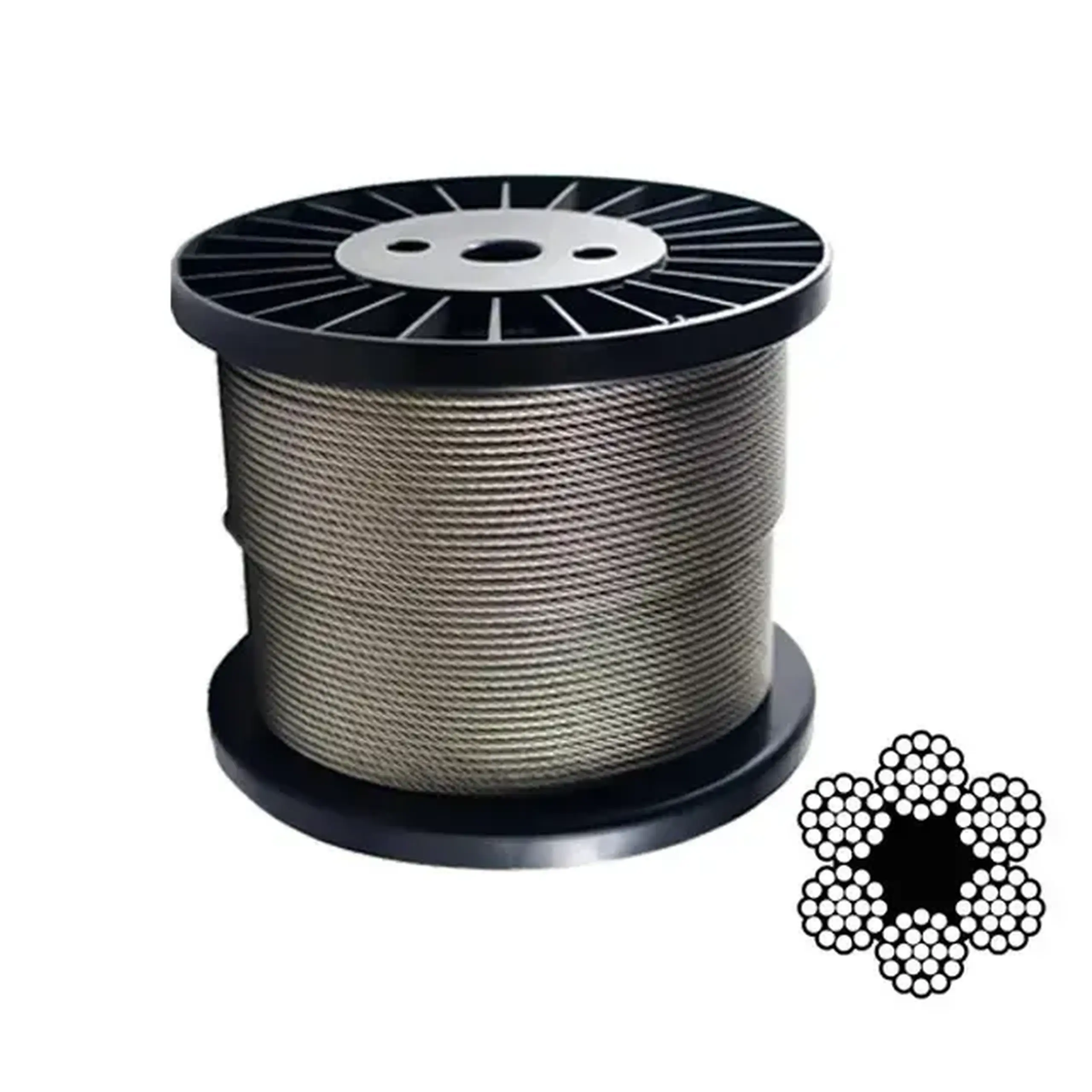 Cablu de oțel Elmos 22384 3 mm 6x19xFC oțel - Model 22385
