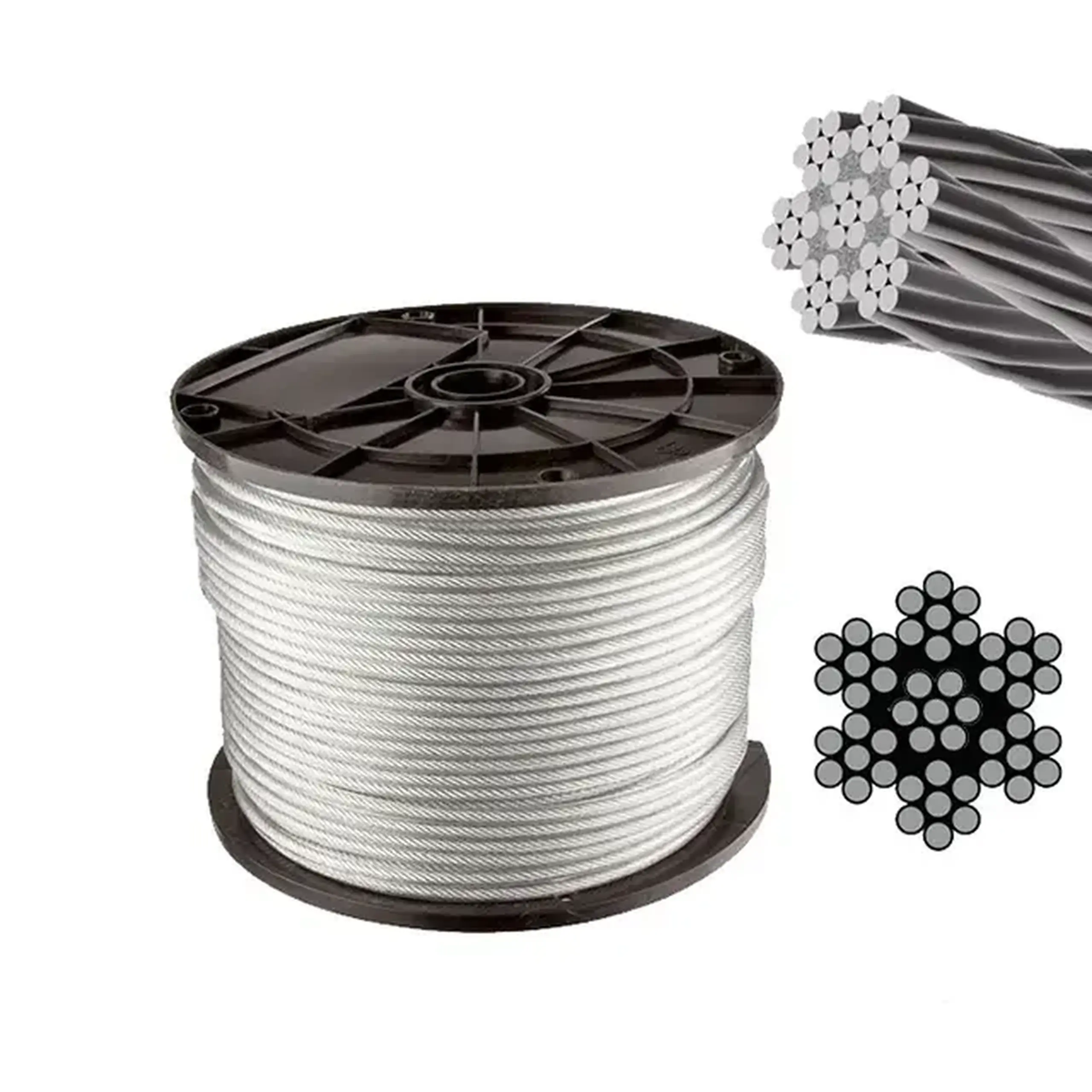 Cablu de oțel Elmos 22343 1000 m 3 mm 6x7 oțel - 7x7 5 mm