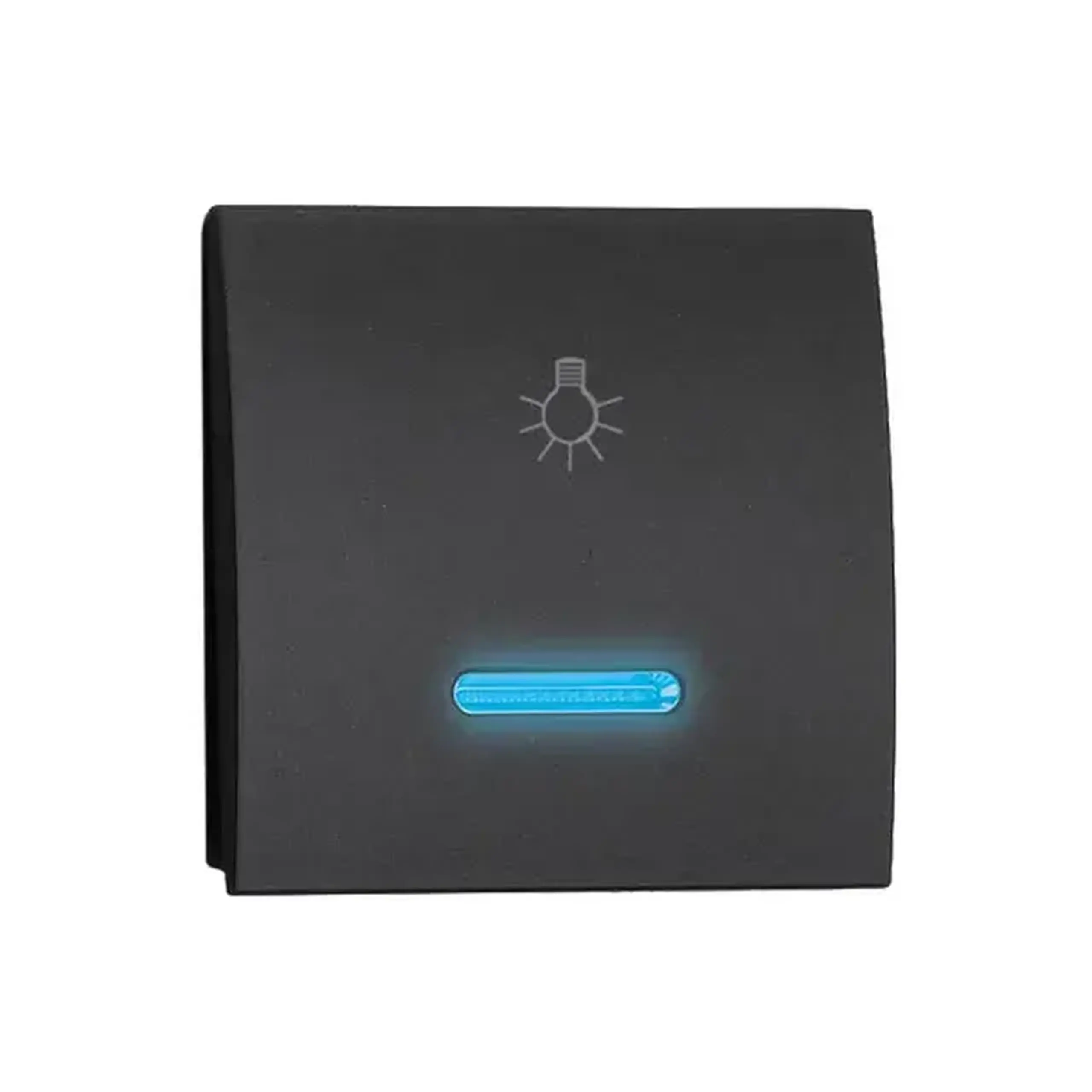 Clapetă întrerupător cu revenire cellia negru cu iluminație Makel