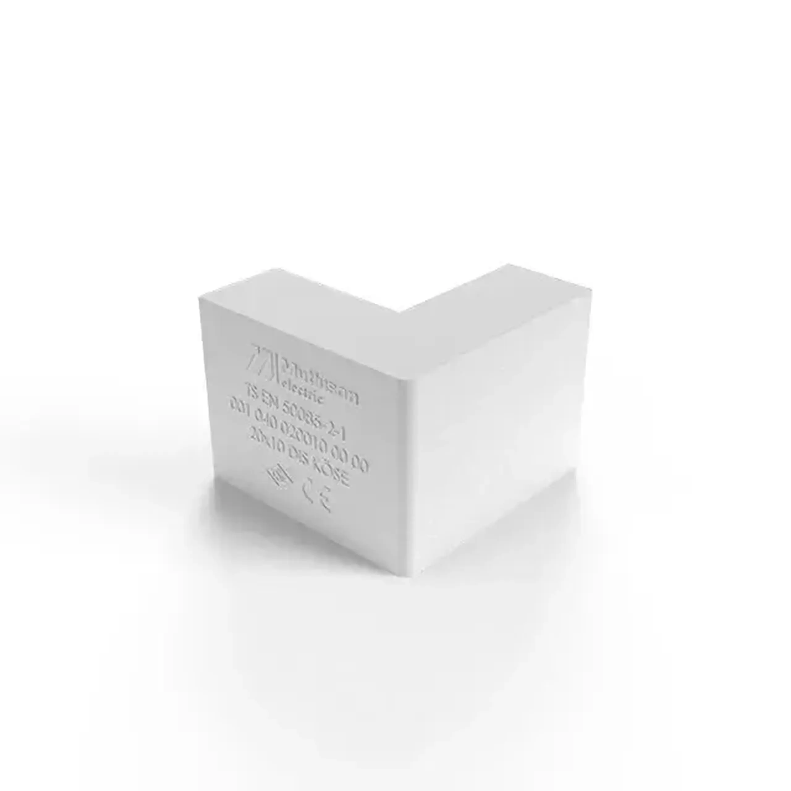 Colț extern 12 x 12 mm Plastic - Dimensiuni (L x W x H x Ø) 20 x 10 mm
