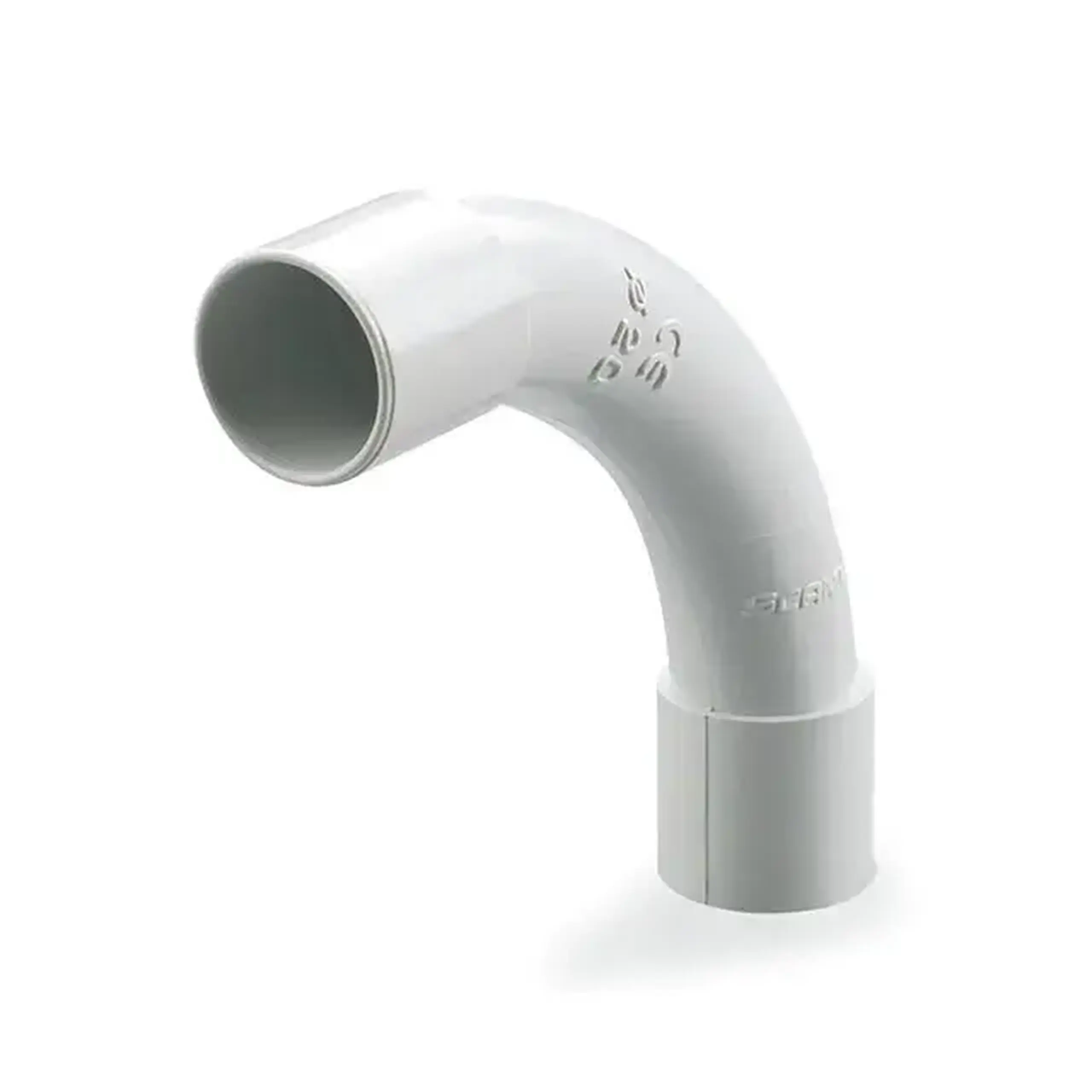 Cot rotund 90° Pentru tub gofrat 16 mm Termoplastic Scame - Dimensiuni (L x W x H x Ø) 20 mm