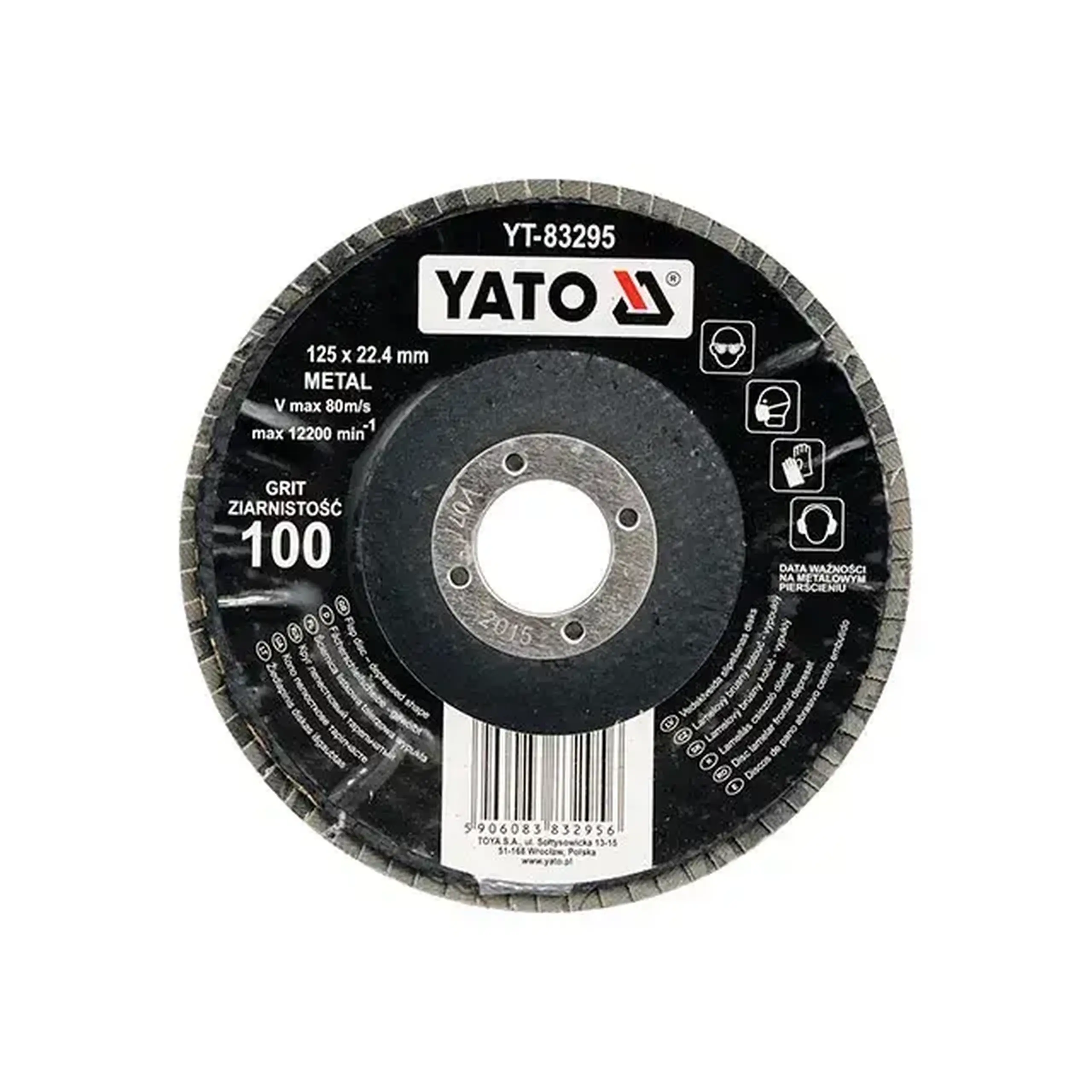 Disc lamelar frontal curbat P100 125 * 22.4 mm Yato
