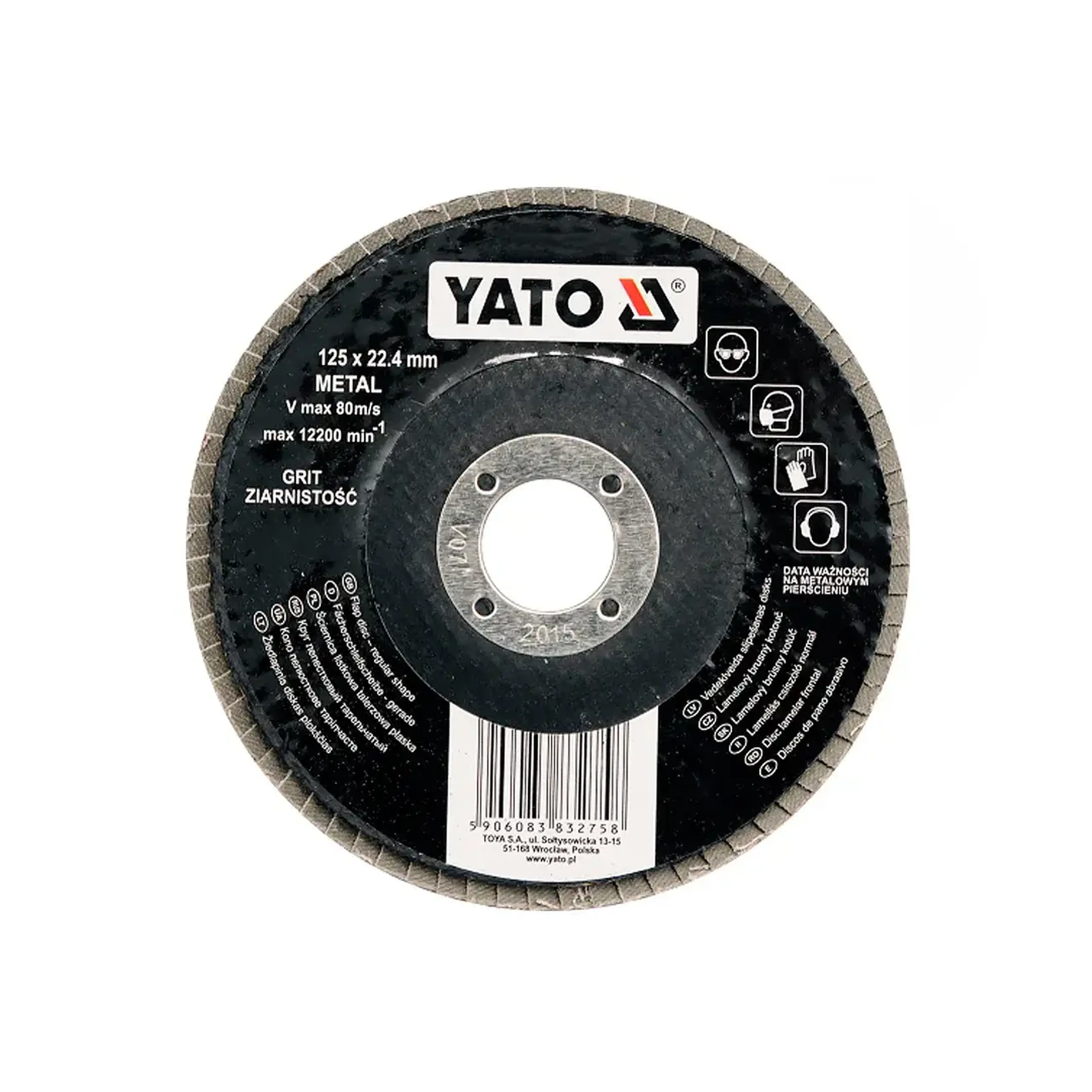 Disc lamelar frontal curbat P120 125 * 22.4 mm Yato
