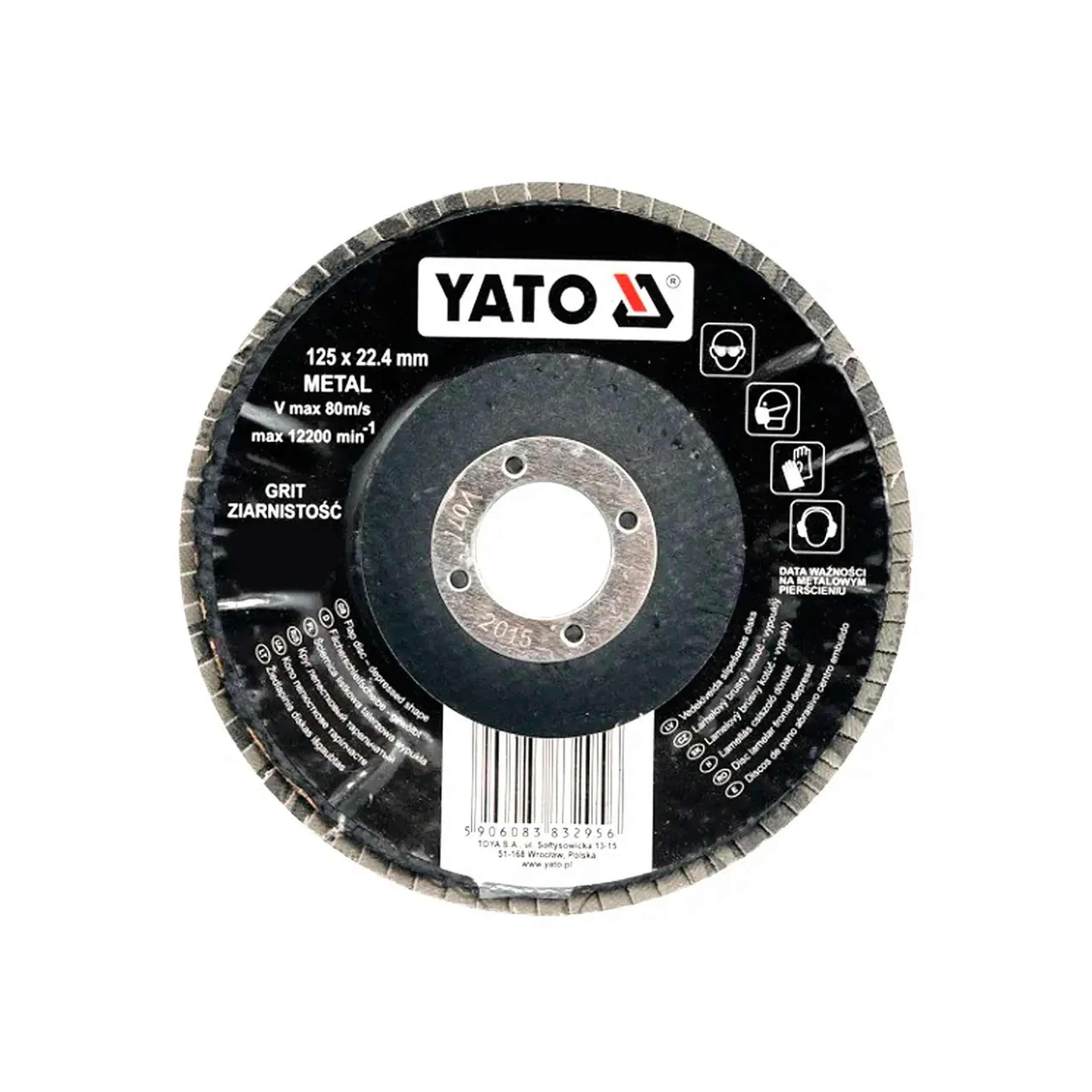 Disc lamelar frontal curbat P60 125 * 22.4 mm Yato