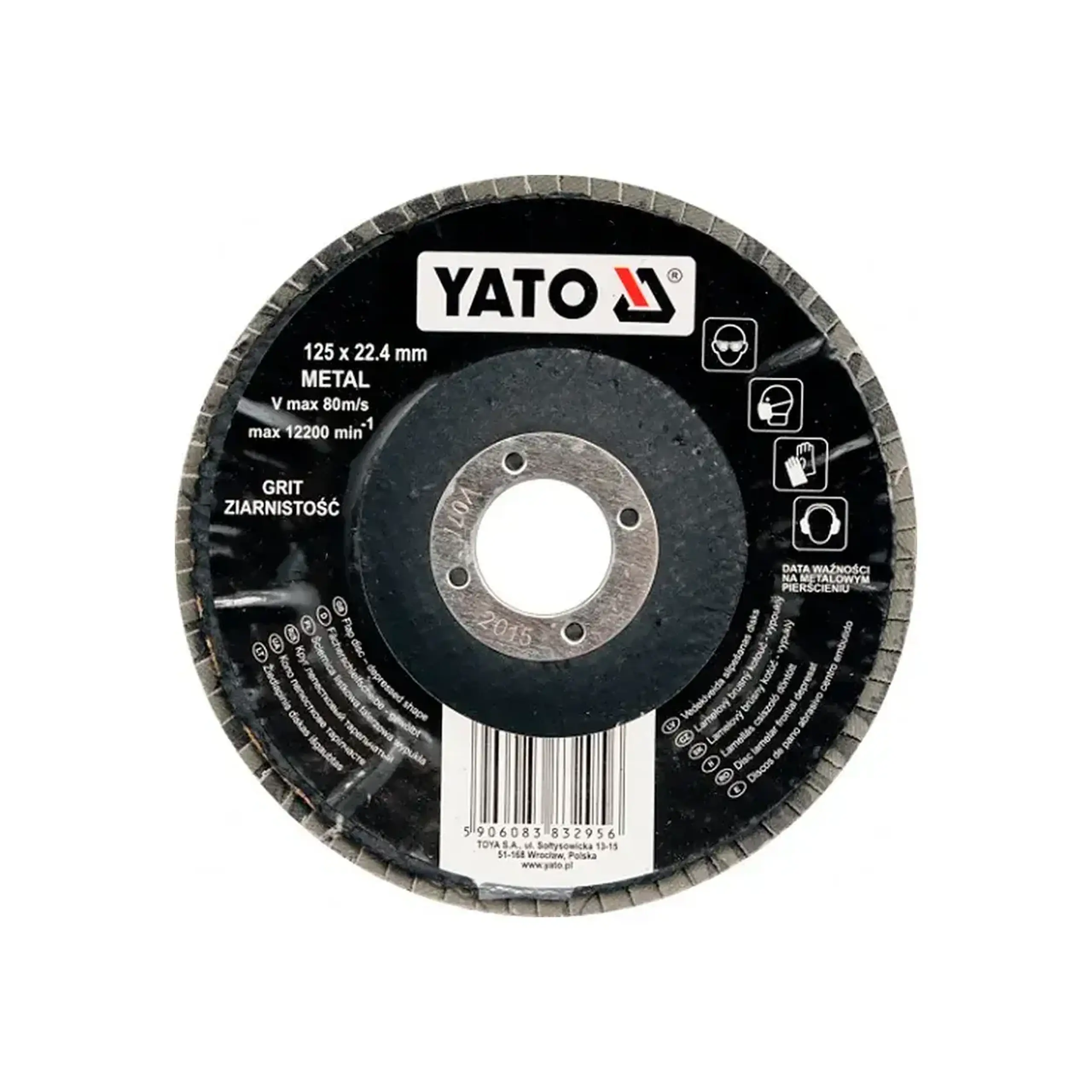 Disc lamelar frontal curbat P80 125 * 22.4 mm Yato