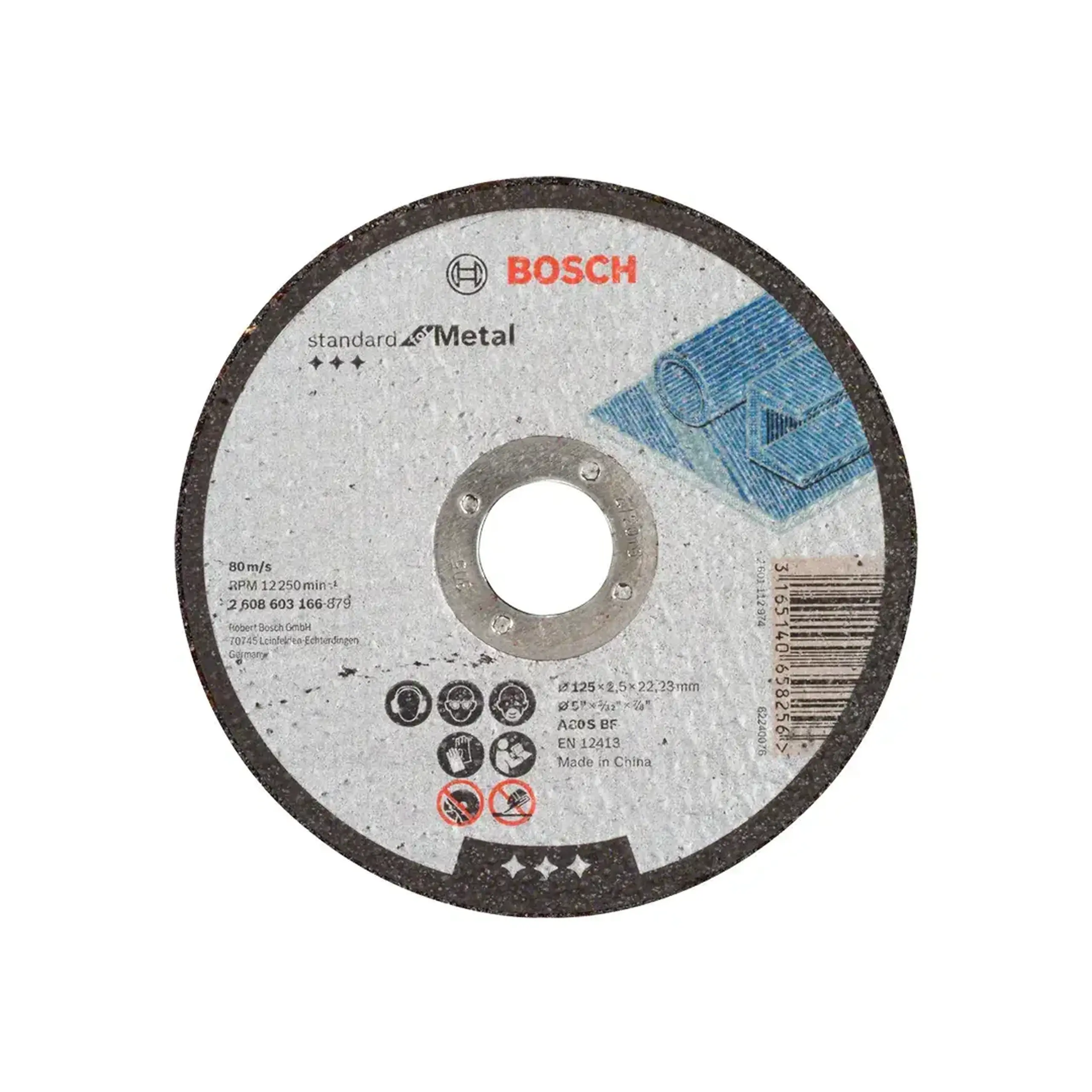 Disc de tăiat pentru inox Standard 115 * 22.23 mm Bosch - 2.5 mm (L x W x H x Ø) 125 *