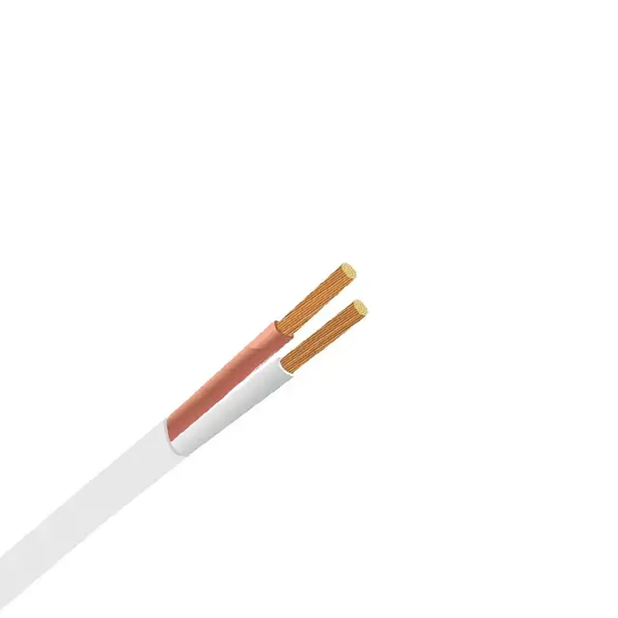 Fir electric ПУГНП 2 * 1.5 mm² alb cupru