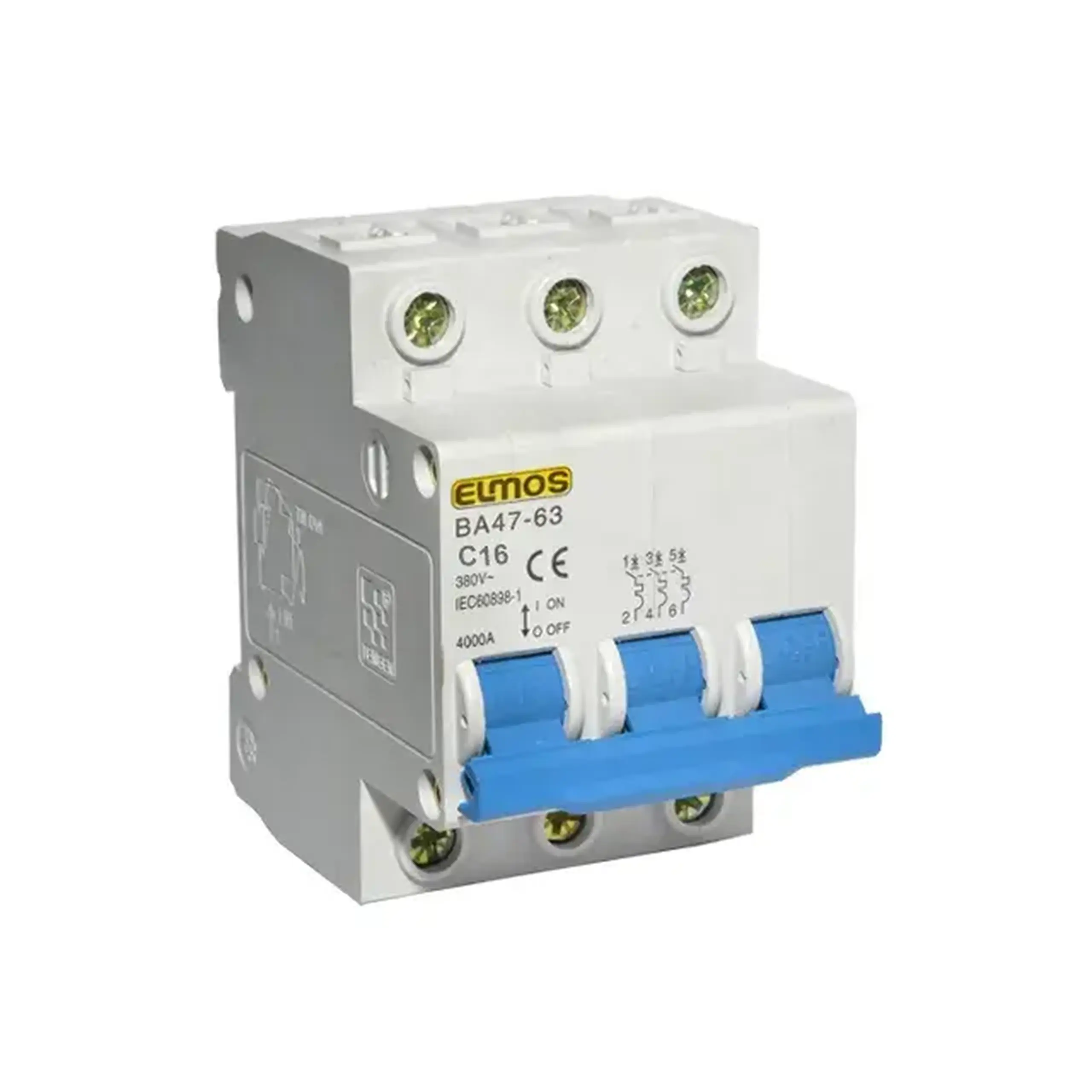 Întreruptor automat Elmos VA47 1P 4 A 220/380 V C - 16 A (A) 230/400 V (V)