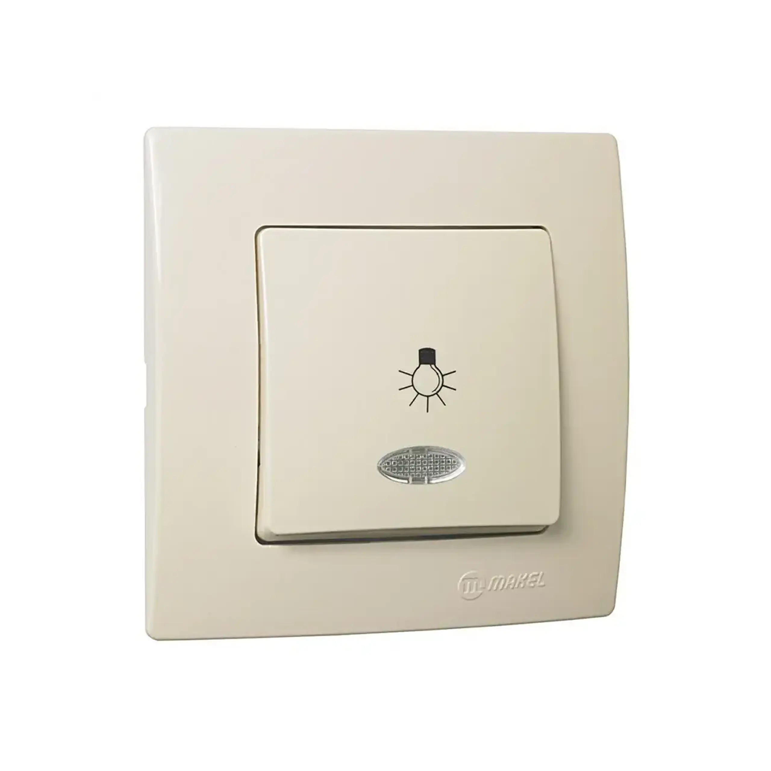 Întrerupător pentru timer cu iluminare LILIUM 10 A 220 - 240 V crem Makel - Culoare Crem