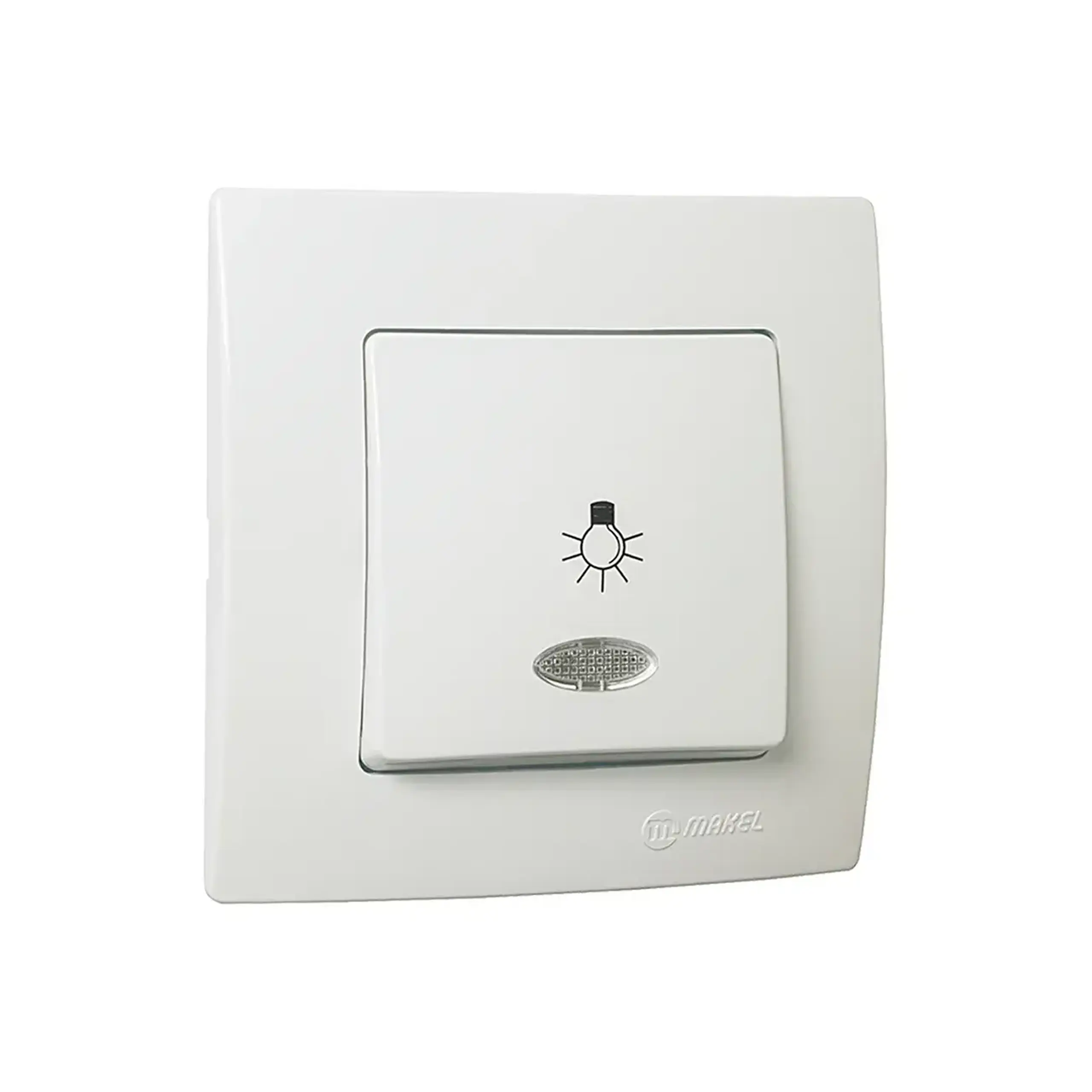 Întrerupător pentru timer cu iluminare LILIUM 10 A 220 - 240 V crem Makel - Culoare Alb