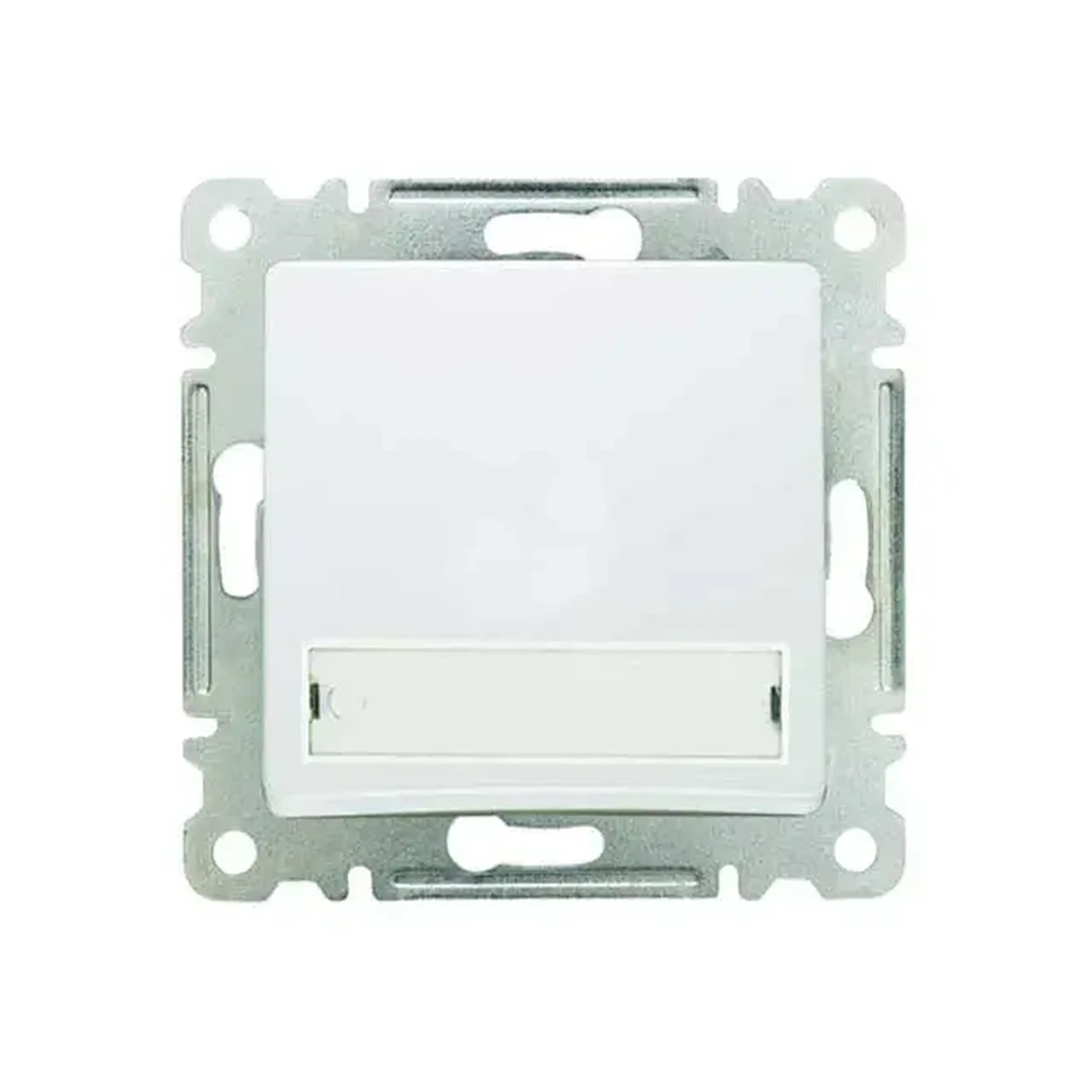 Buton pentru sonerie cu indicator LILIUM 10 A 220 - Alb cu iluminație