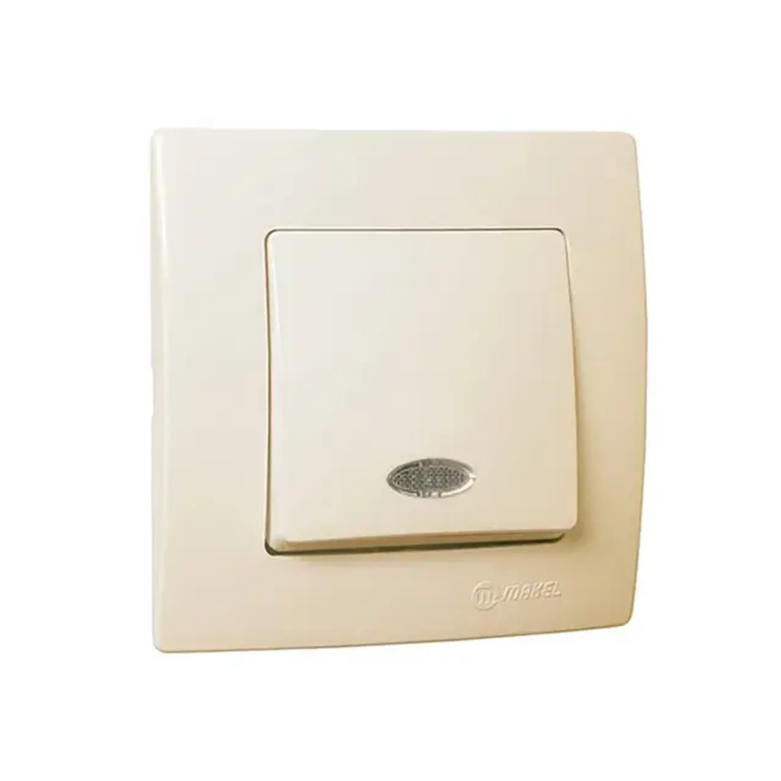 Întrerupător unitar cu indicator LILIUM 10 A 220 - 240 V crem Makel - Culoare Crem