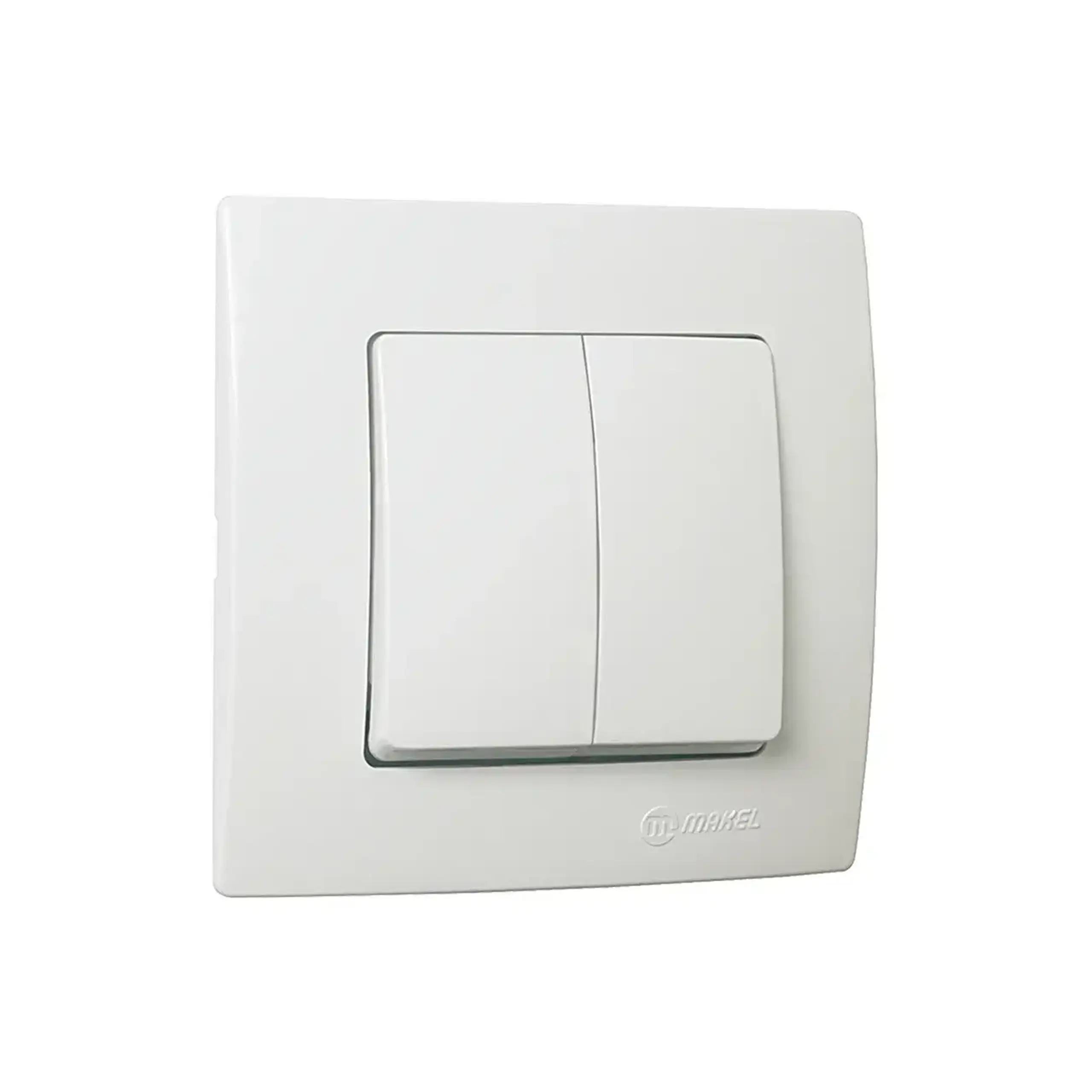 Întrerupător dublu LILIUM 10 A 220 - 240 V alb Makel