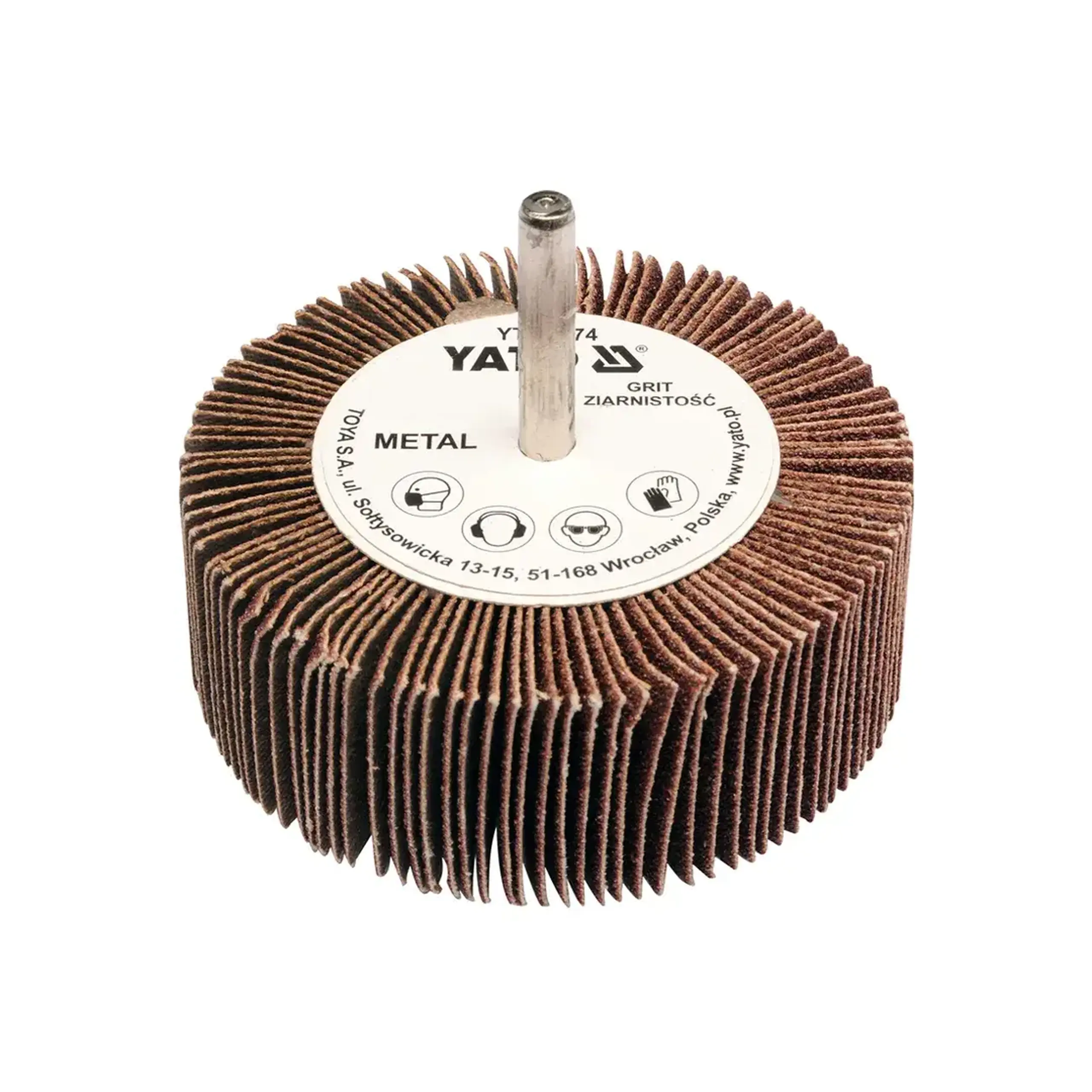 Perie lamelară cu tijă P100 40 x 20 mm 6 mm Yato - Dimensiuni (L x W x H x Ø) 80 x 30 mm