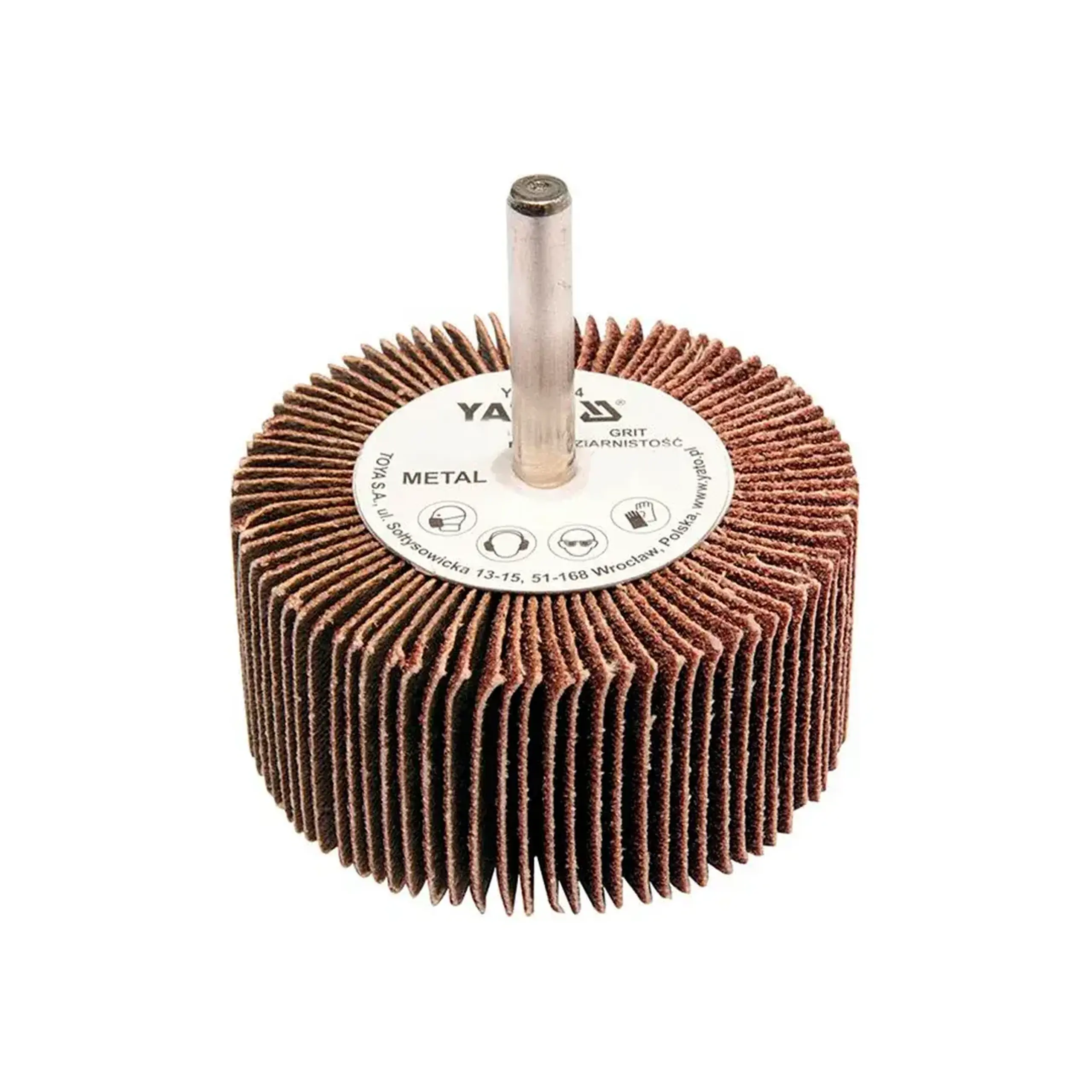 Perie lamelară cu tijă P40 40 x 20 mm 6 mm Yato - Dimensiuni (L x W x H x Ø) 60 x 30 mm