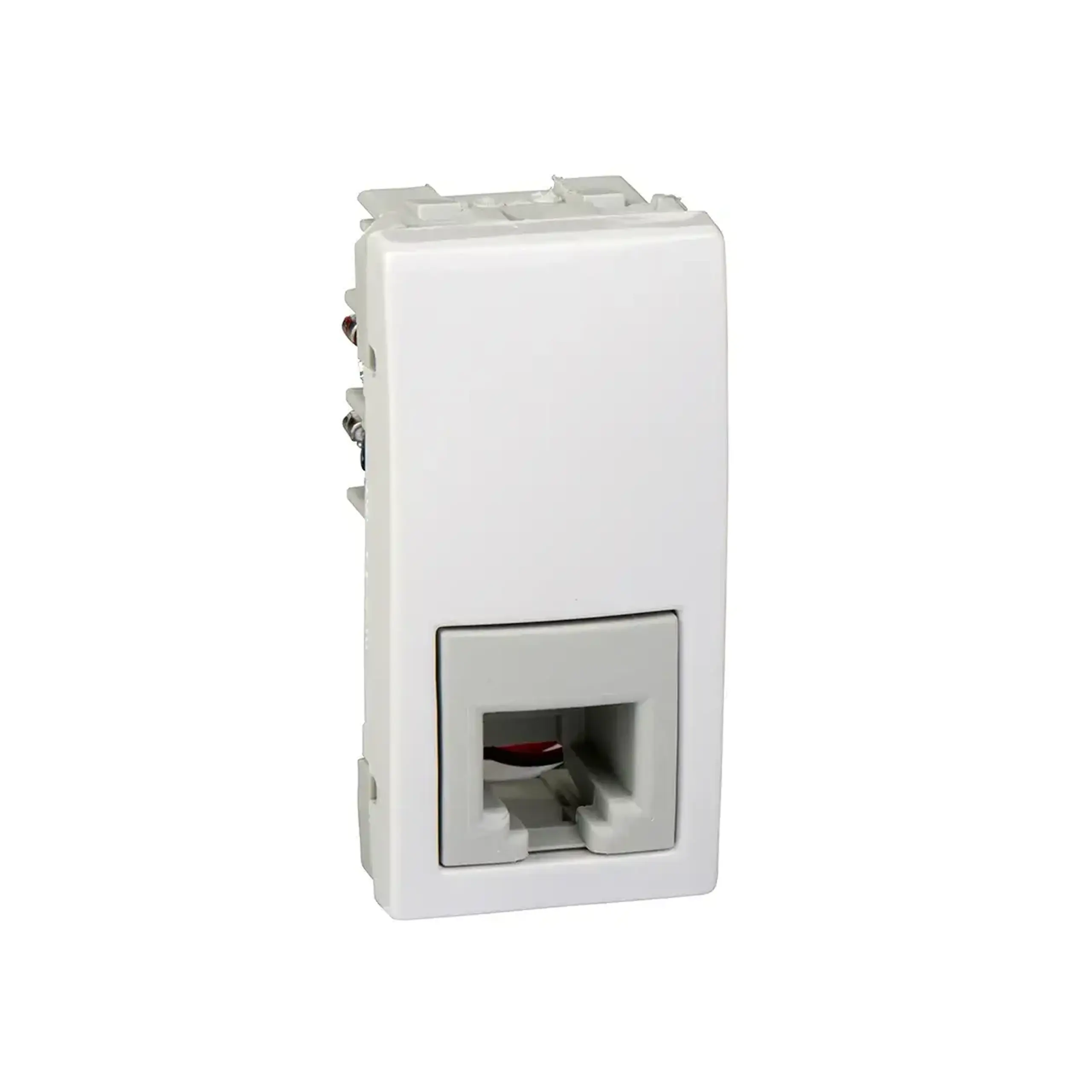 Priză de telefon UNICA 220 V alb Schneider-Electric - Dimensiuni (L x W x H x Ø) 45 x 22.5 mm