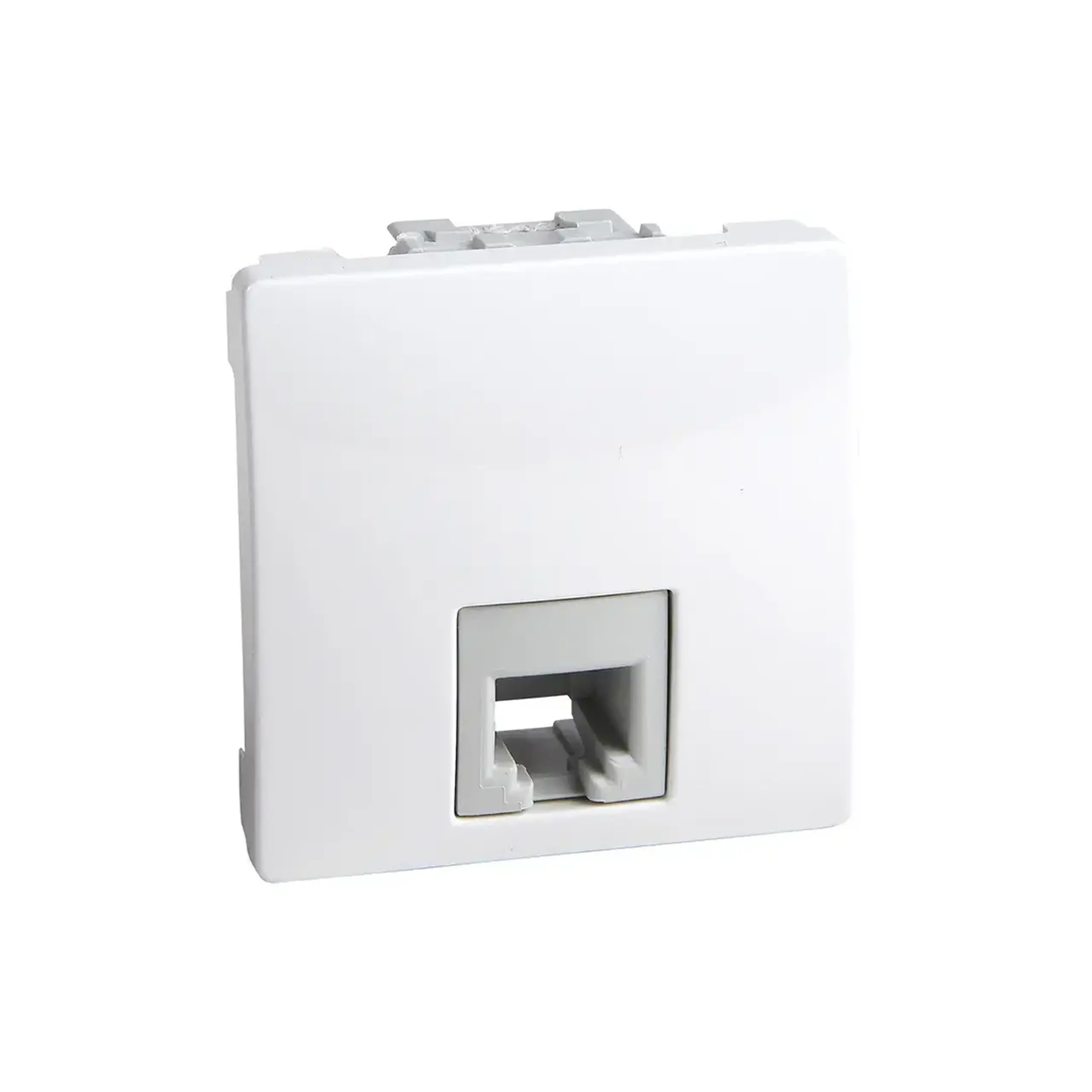 Priză de telefon UNICA 220 V alb Schneider-Electric - Dimensiuni (L x W x H x Ø) 45 x 45 x 23 mm
