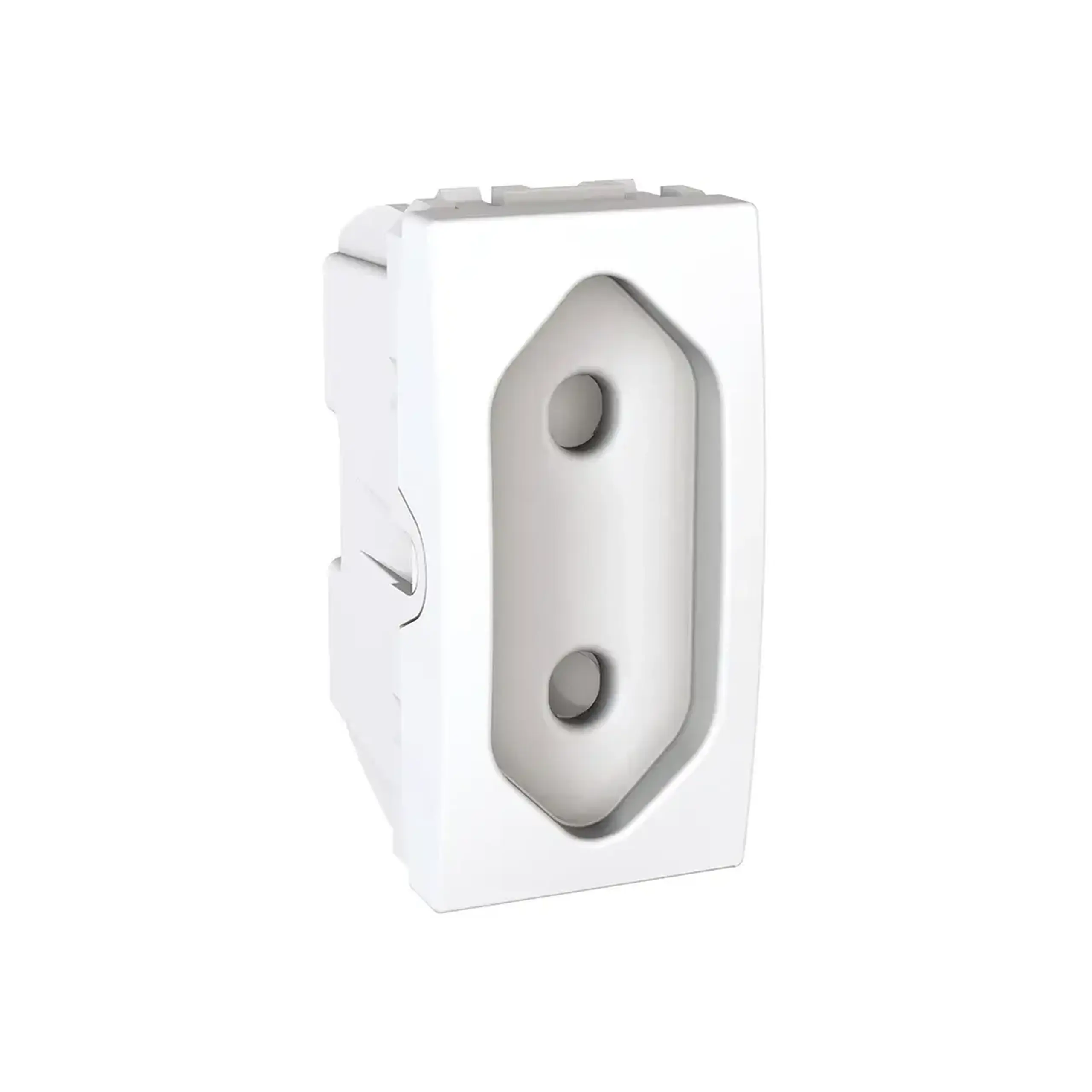 Priză UNICA 10 A 250 V alb Schneider-Electric - Dimensiuni (L x W x H x Ø) 45 x 22.5 x 37 mm