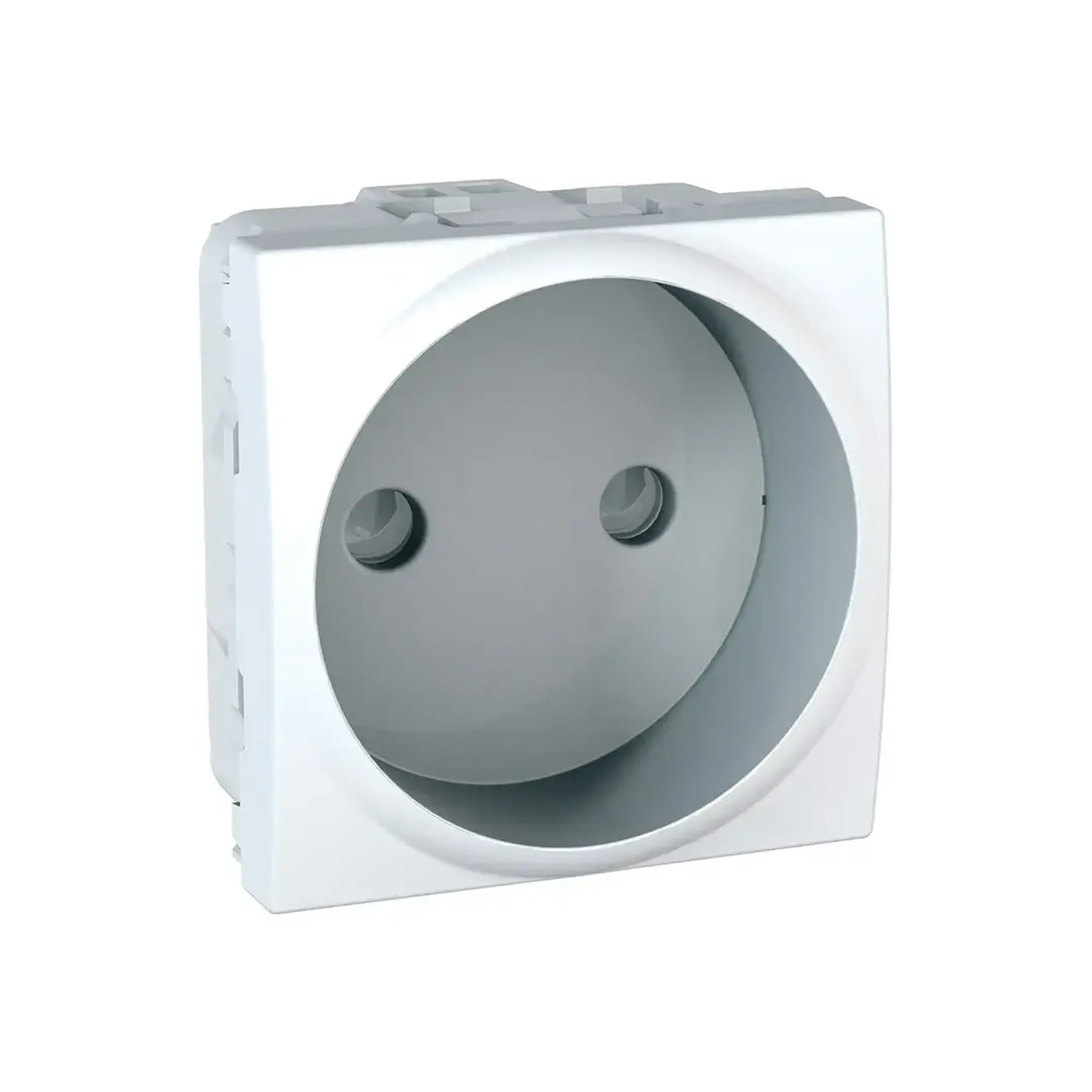 Priză UNICA 10 A 250 V alb Schneider-Electric - Dimensiuni (L x W x H x Ø) 45 x 45 mm