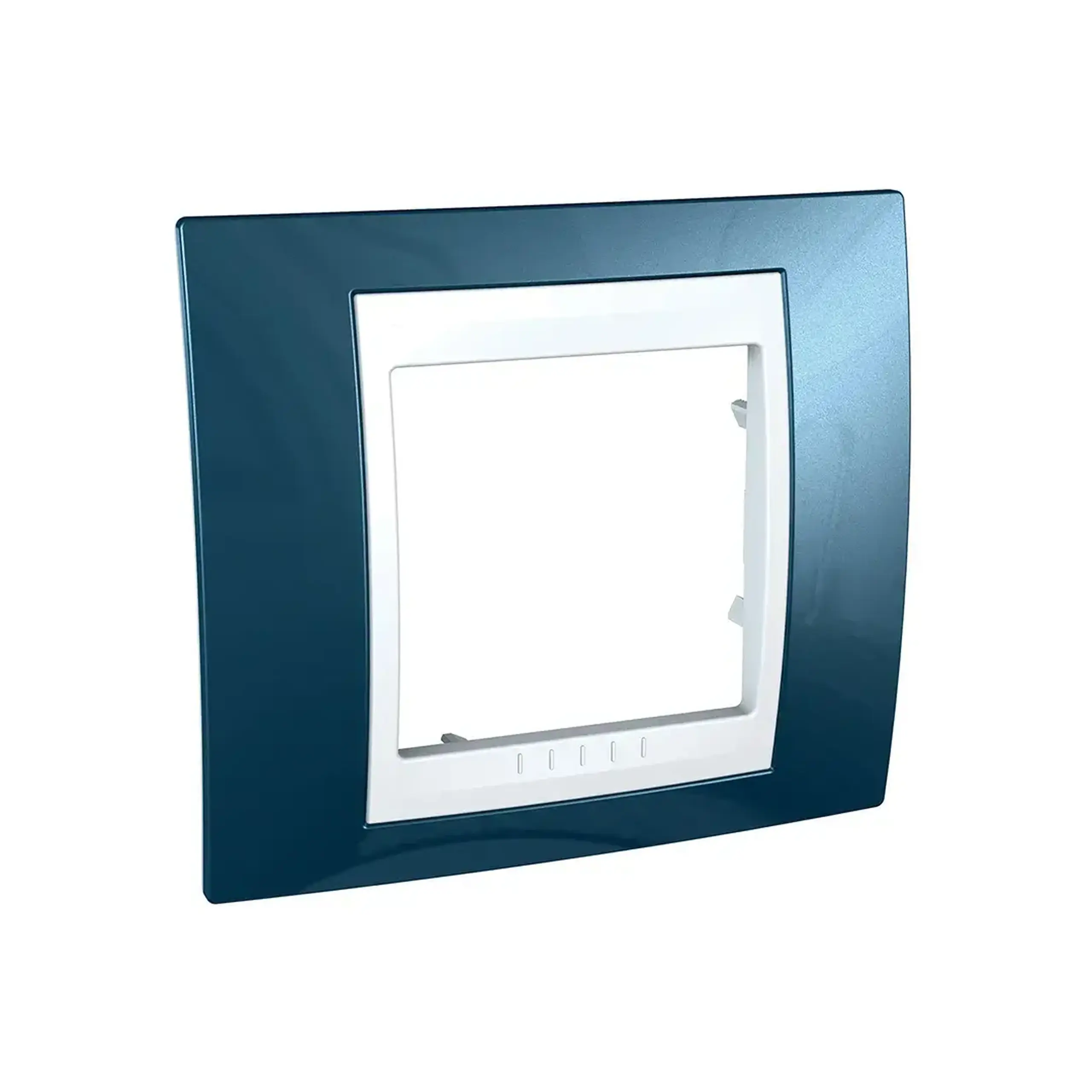 Ramă cu 1 loc unica Plus albastru glacial 2 module Schneider-Electric