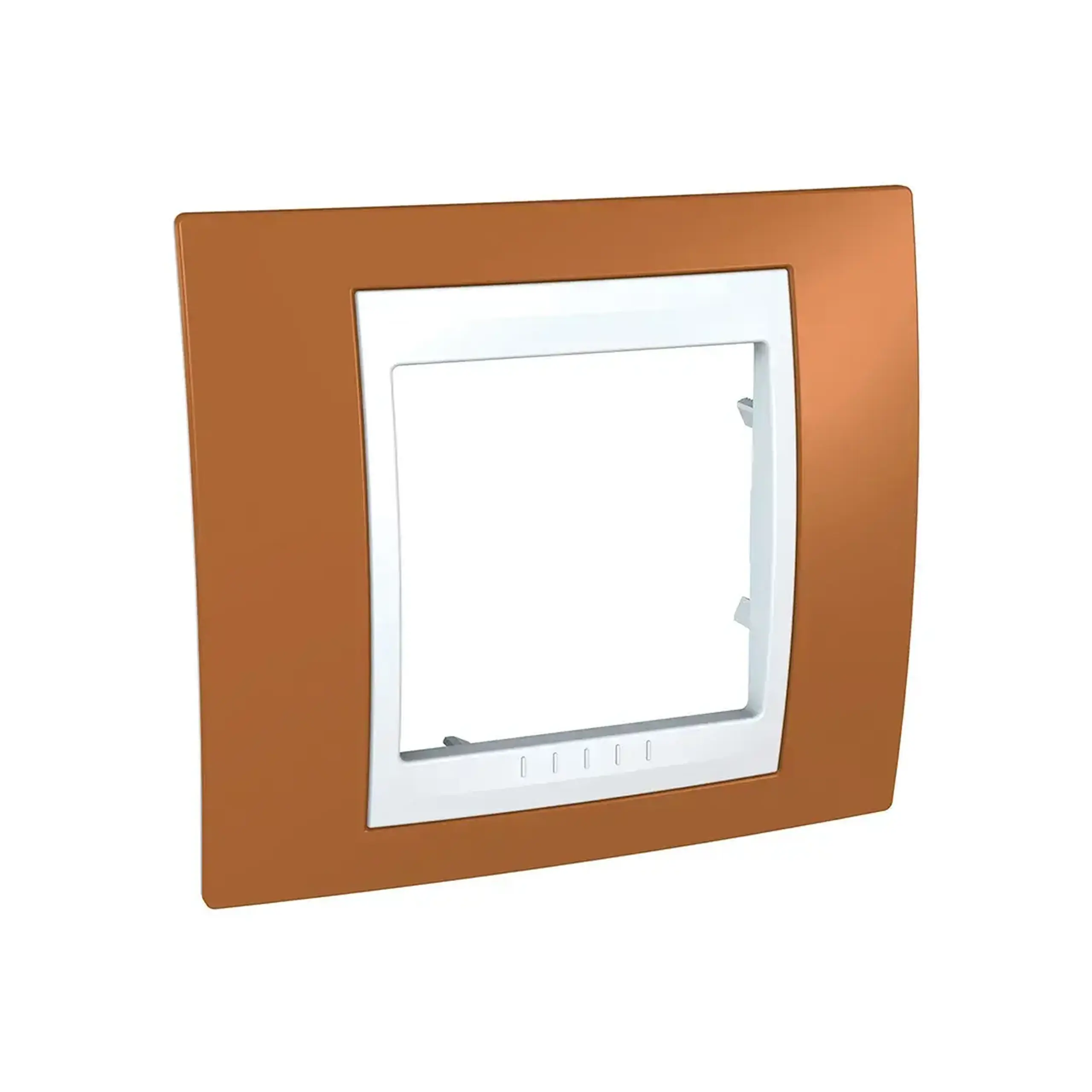 Ramă cu 1 loc unica Plus orange/Alb 2 module Schneider-Electric