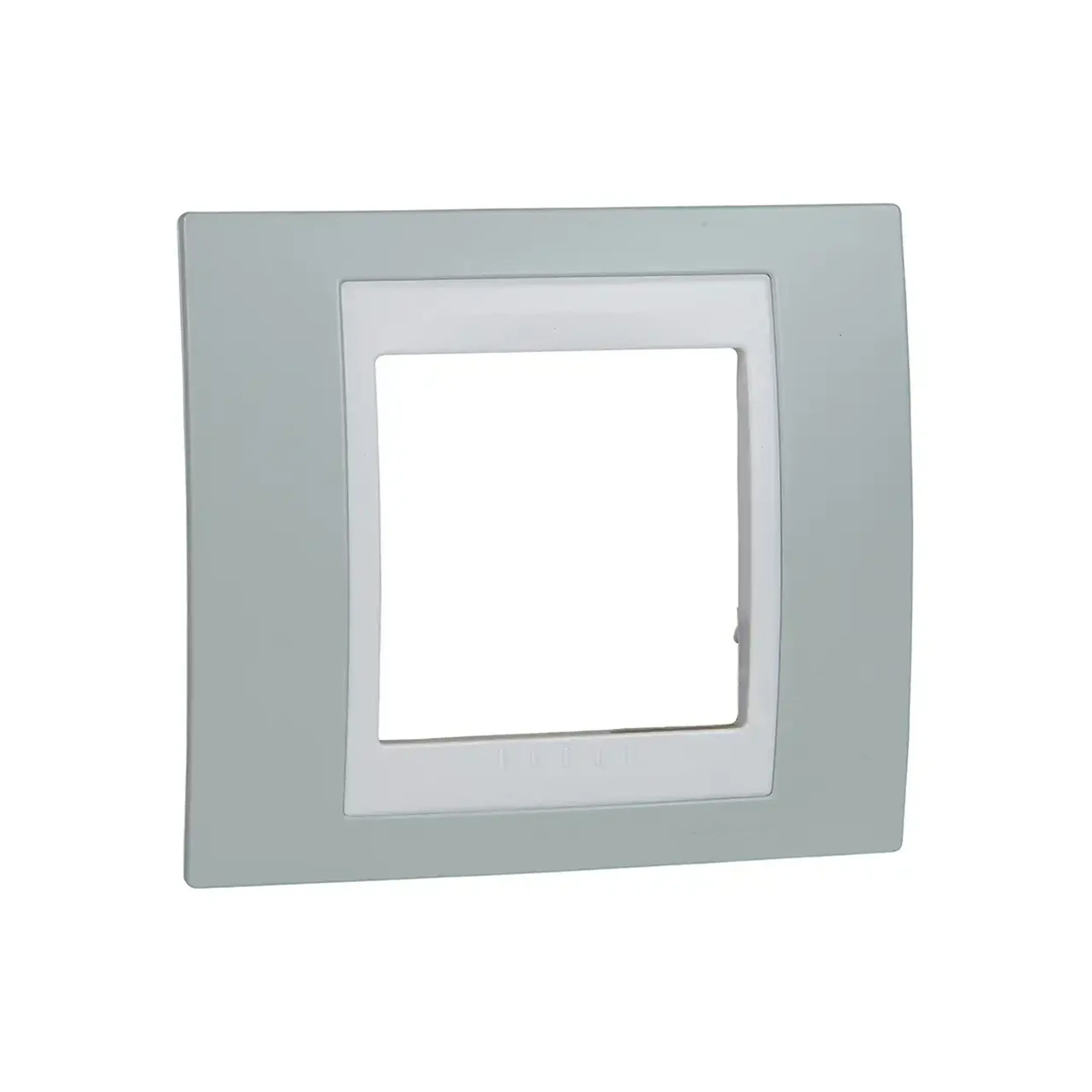 Ramă cu 1 loc unica Plus verde acvatic/Alb 2 module Schneider-Electric