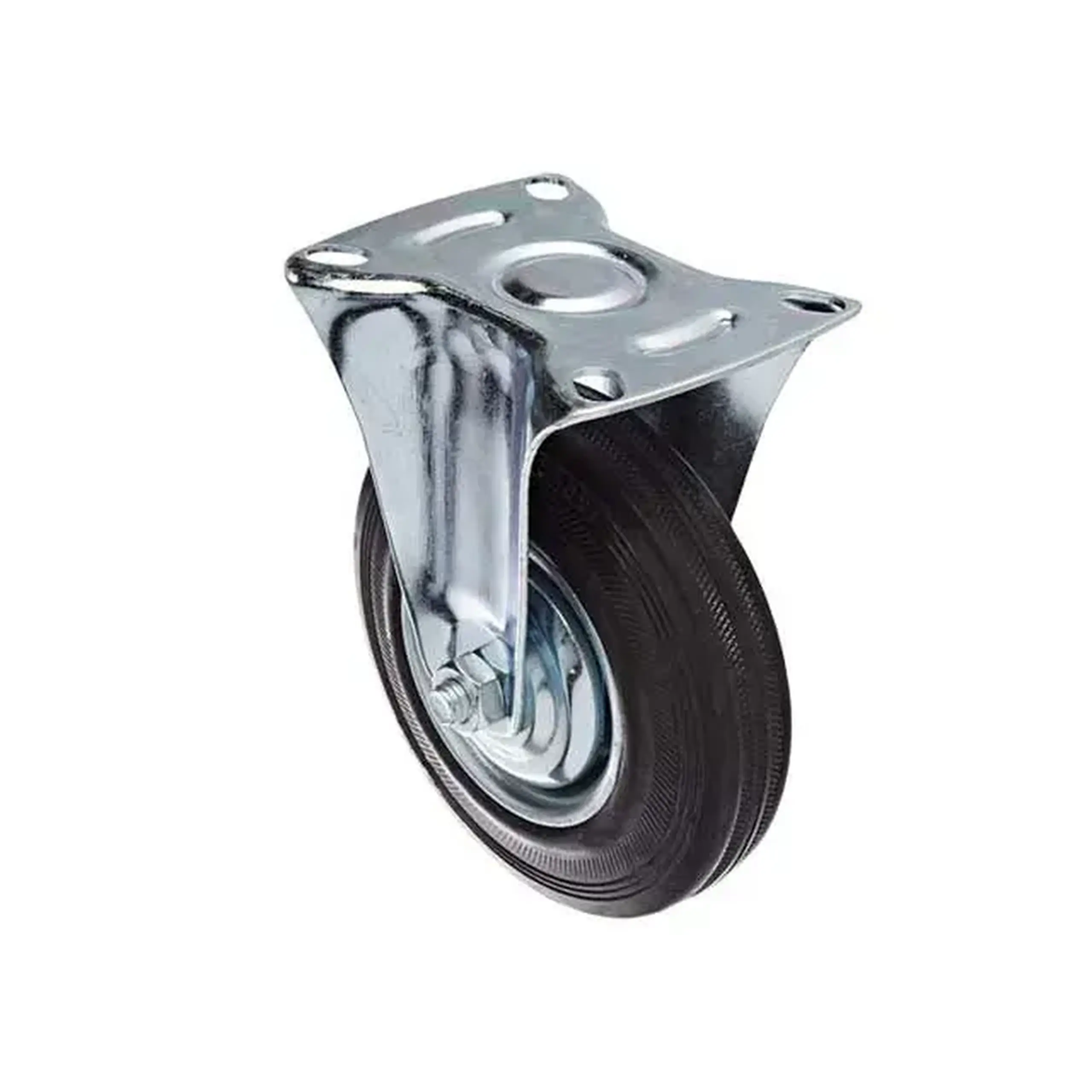 Roată fixă, pentru cărucior 40 mm Vorel - 100 kg Cauciuc