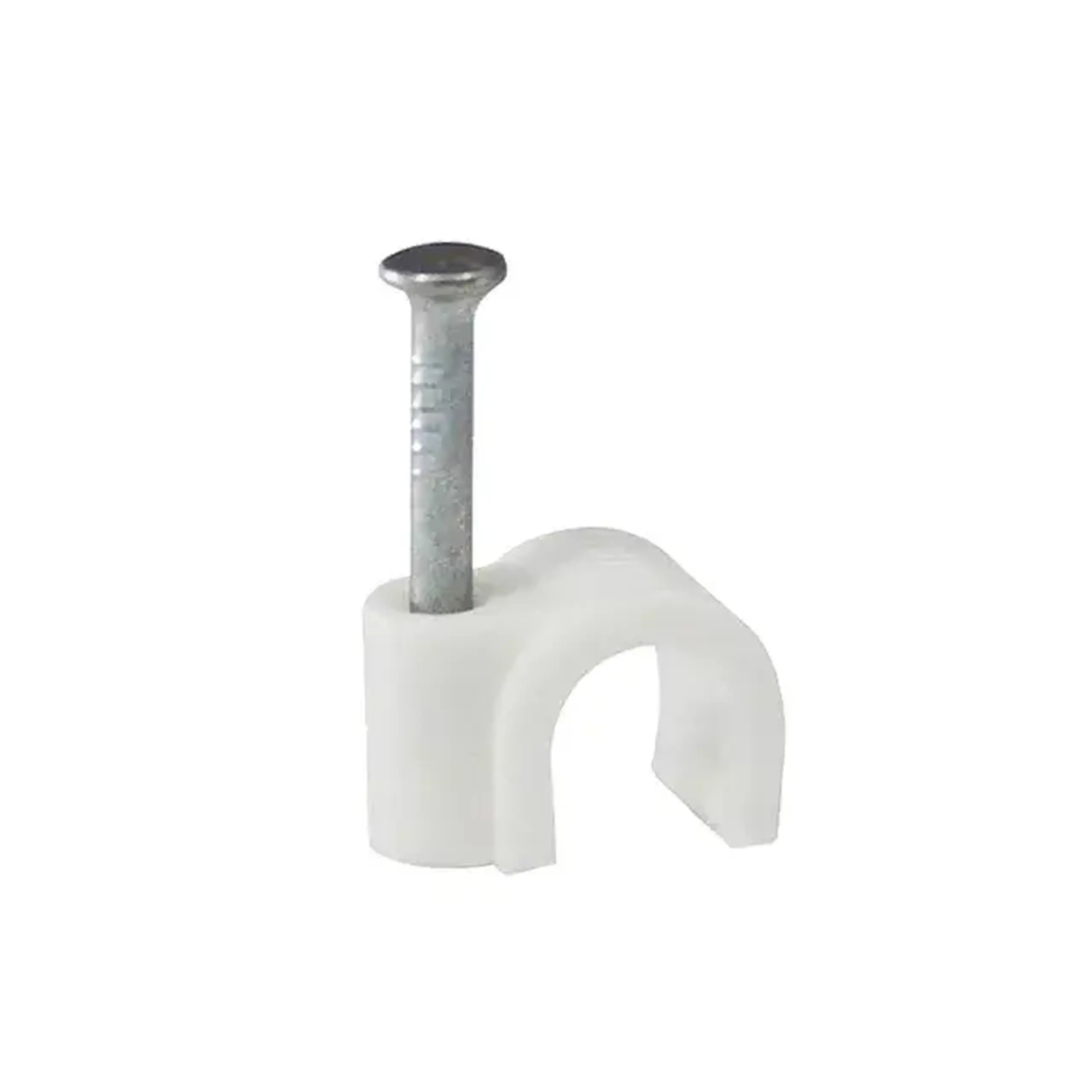 Scoaba plată KASAN 6 mm 100 buc. Alb Metal/Plastic - Dimensiuni (L x W x H x Ø) 12 mm