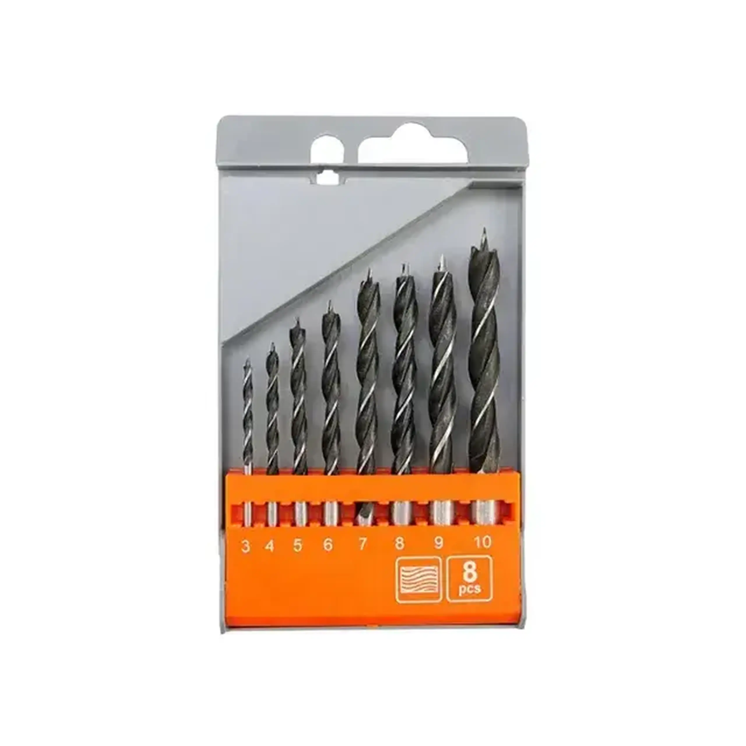 Set burghie 8 buc. pentru lemn 3 - 10 mm Oțel Cilindric Sthor