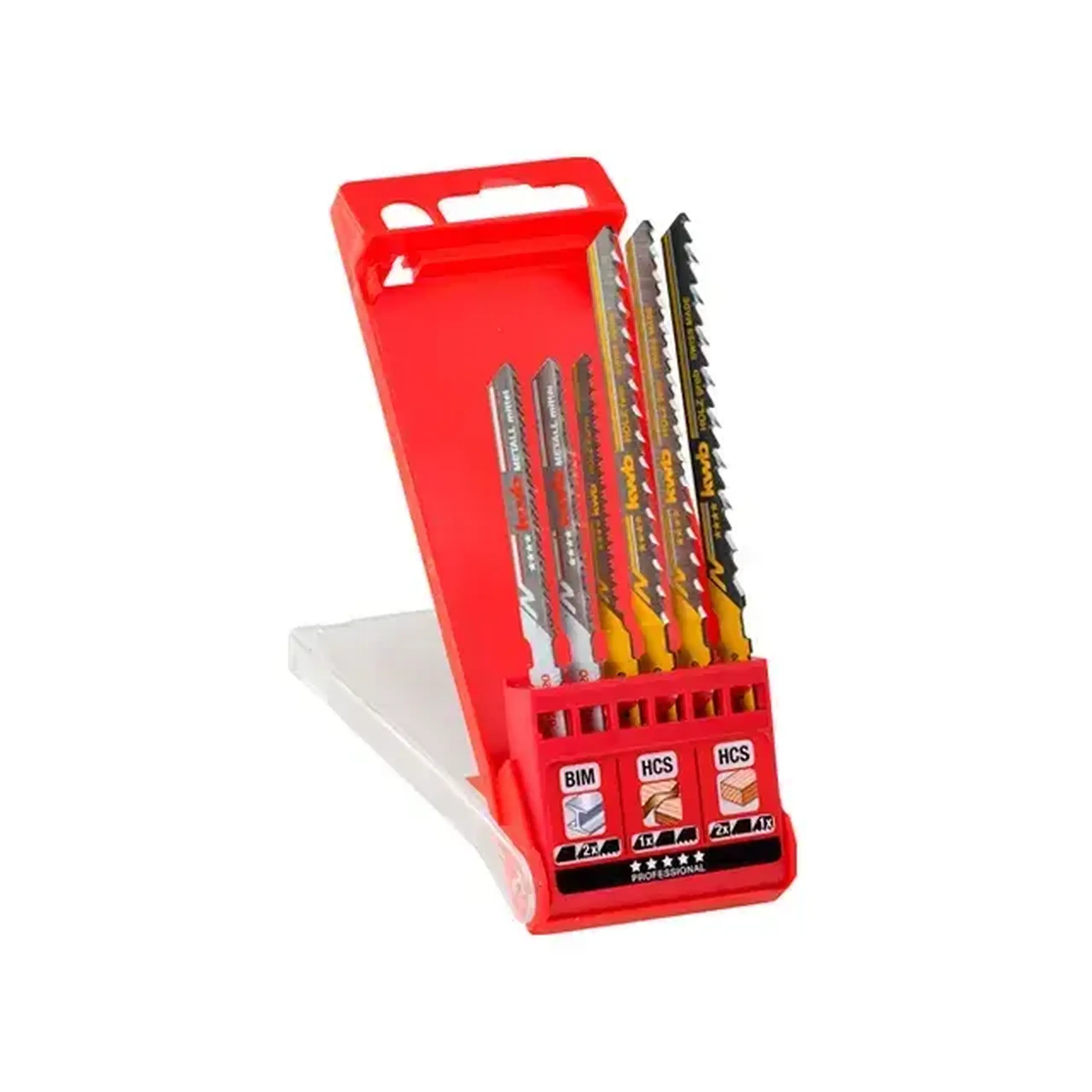 Set pânze pentru lemn și metal Pentru fierăstrau vertical (pendular) 100 mm 5 buc. KWB - Bucăţi în set 6 buc.