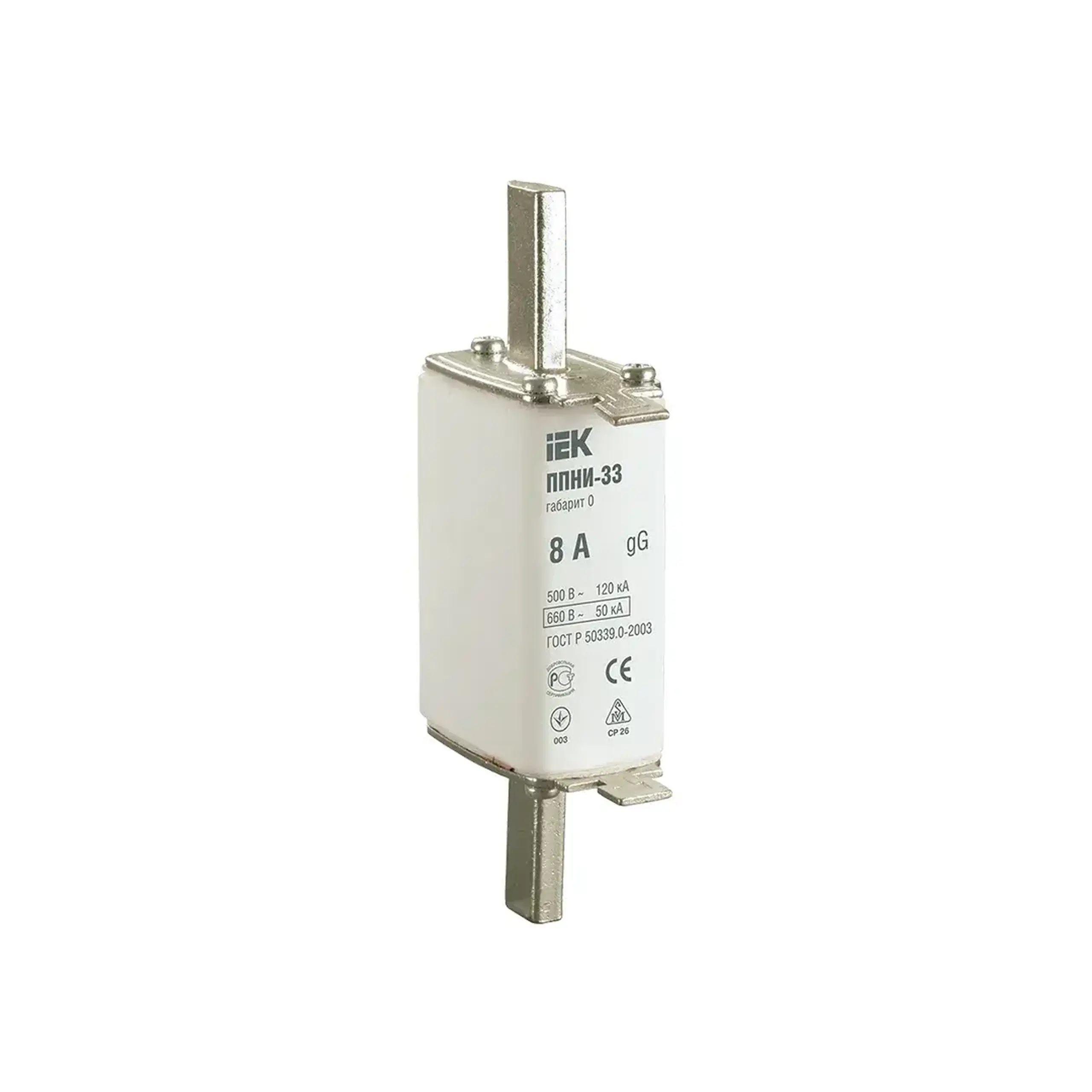 Siguranță IEK PPNI-33 6 A 500 V - 8 A (A) 660 V (V)