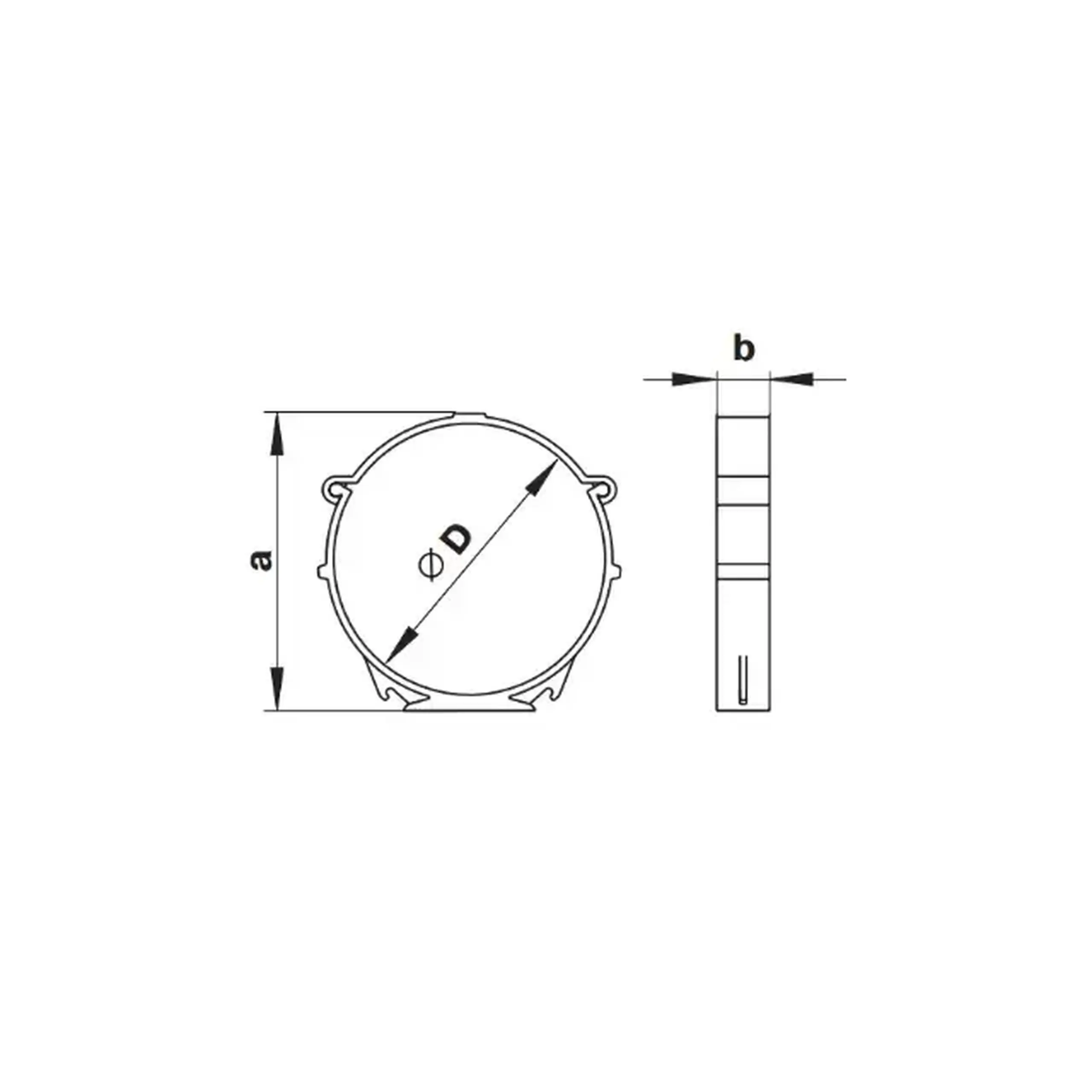 Conector de aeroduct Ventika KO125-7 125 mm plastic alb