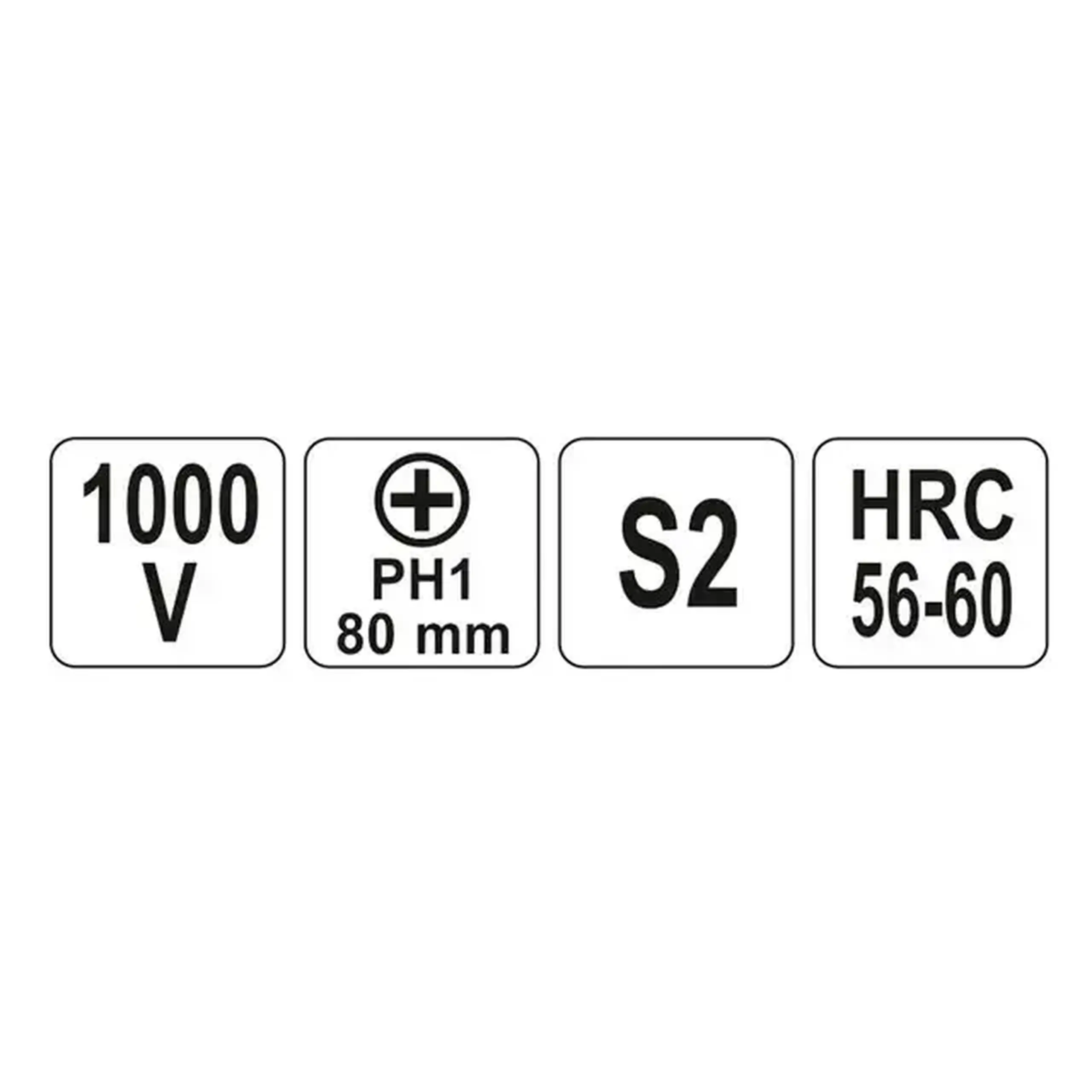 Șurubelniță dielectrică cruciformă PH1 80 mm 1000 V Yato