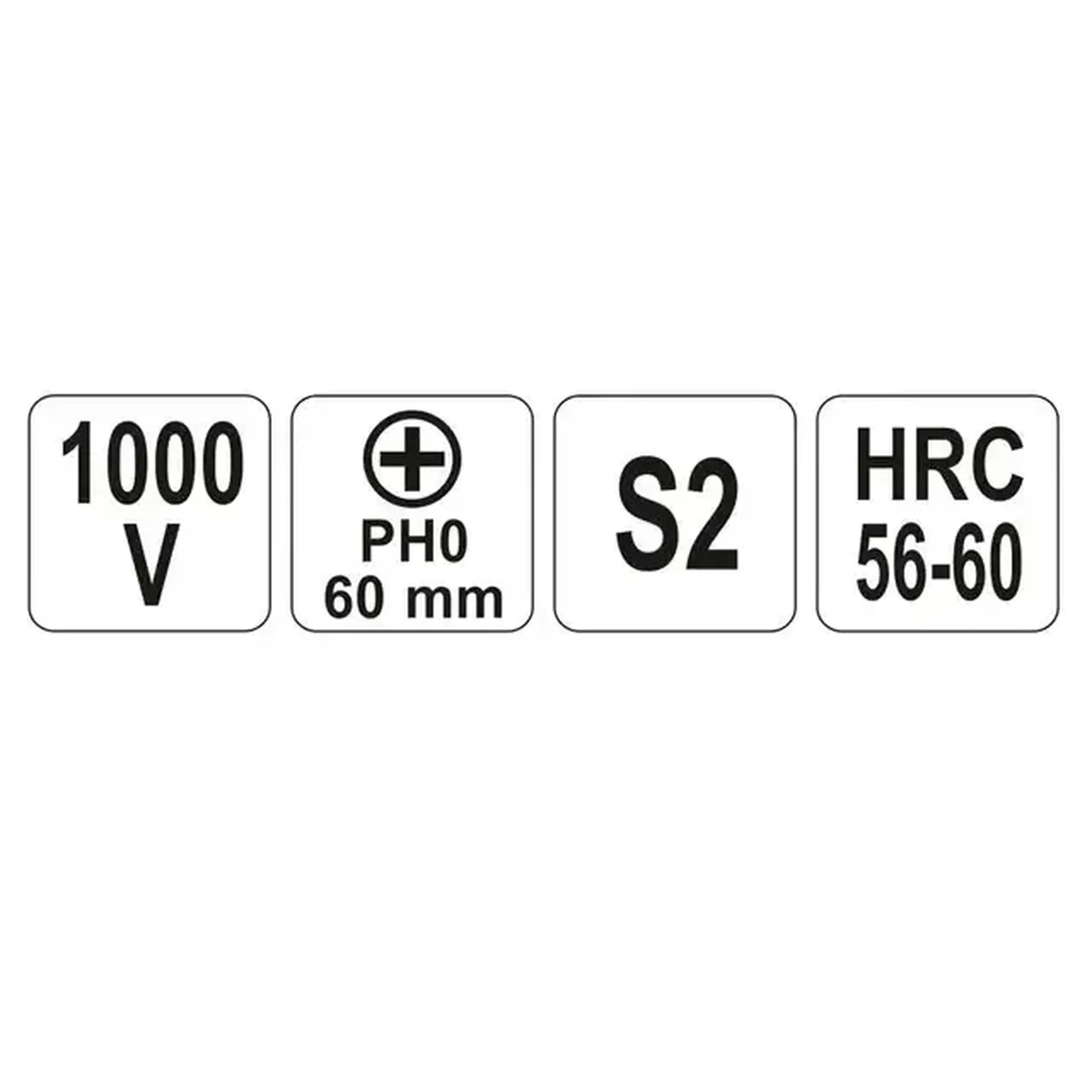Șurubelniță dielectrică cruciformă PH0 60 mm 1000 V Yato