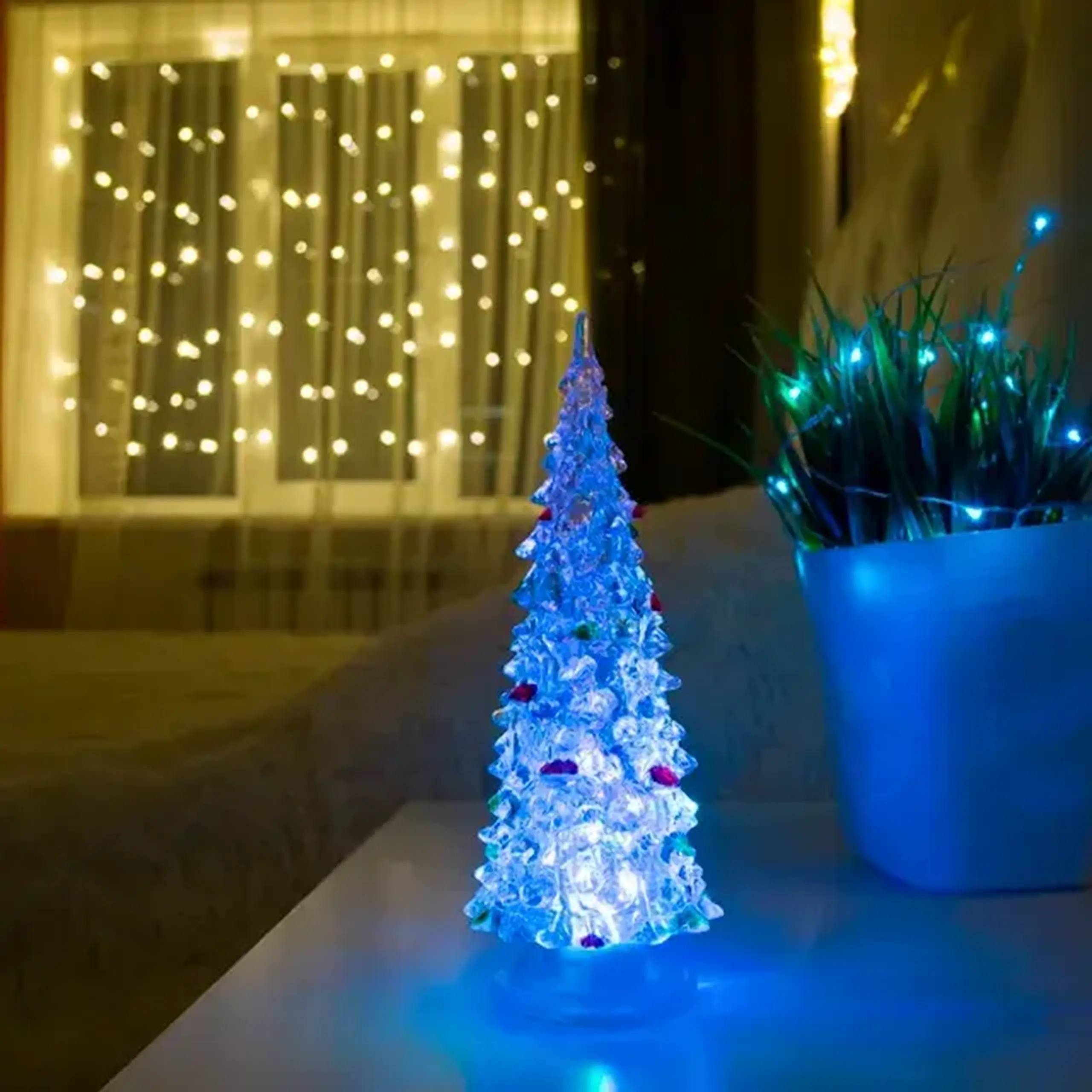 Figurină led Brad 15 cm Rexant