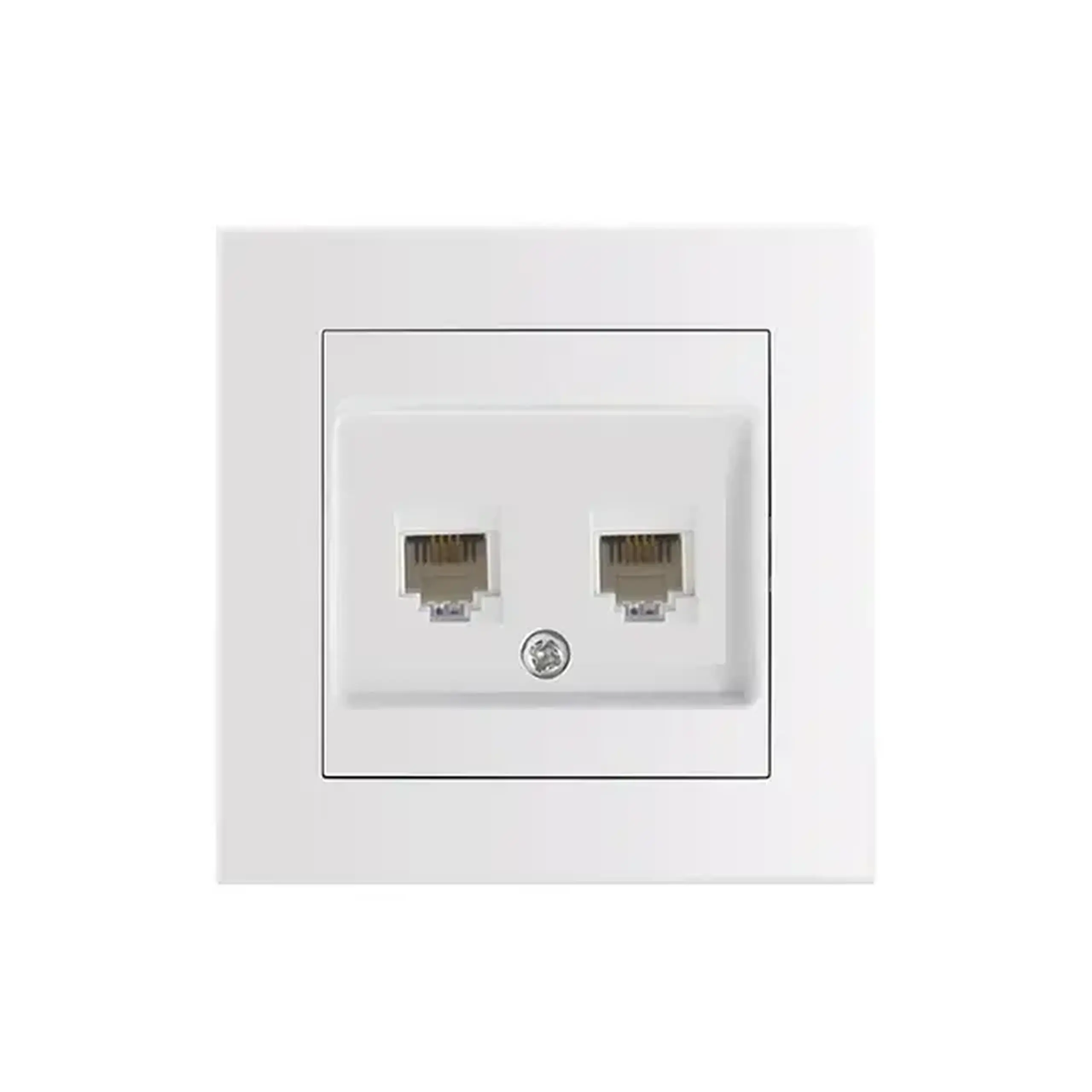 Priză de date dublă rosa 10 A alb Elmos - Tip RJ11+ RJ45