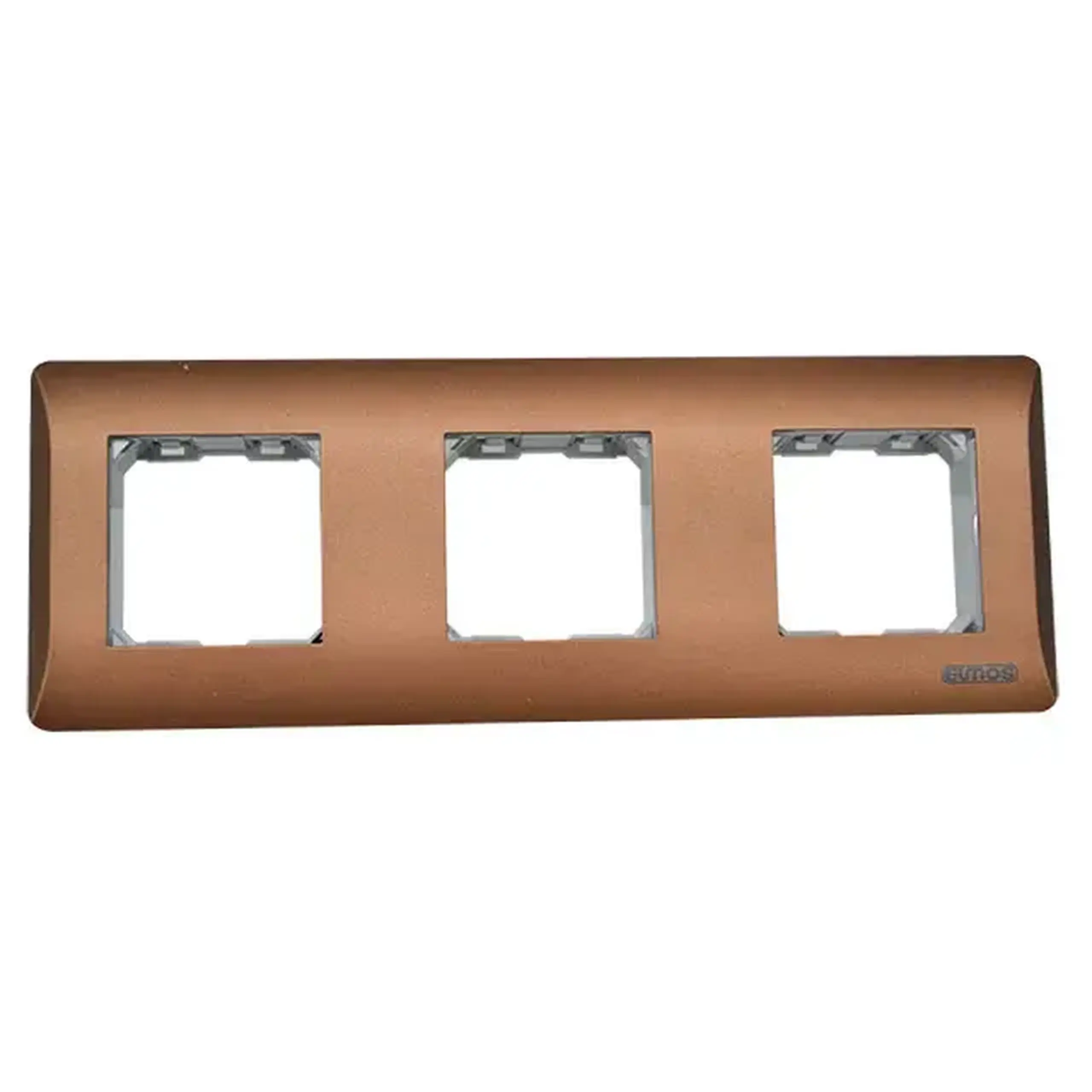 Ramă pentru priză cafeniu 3 module Elmos