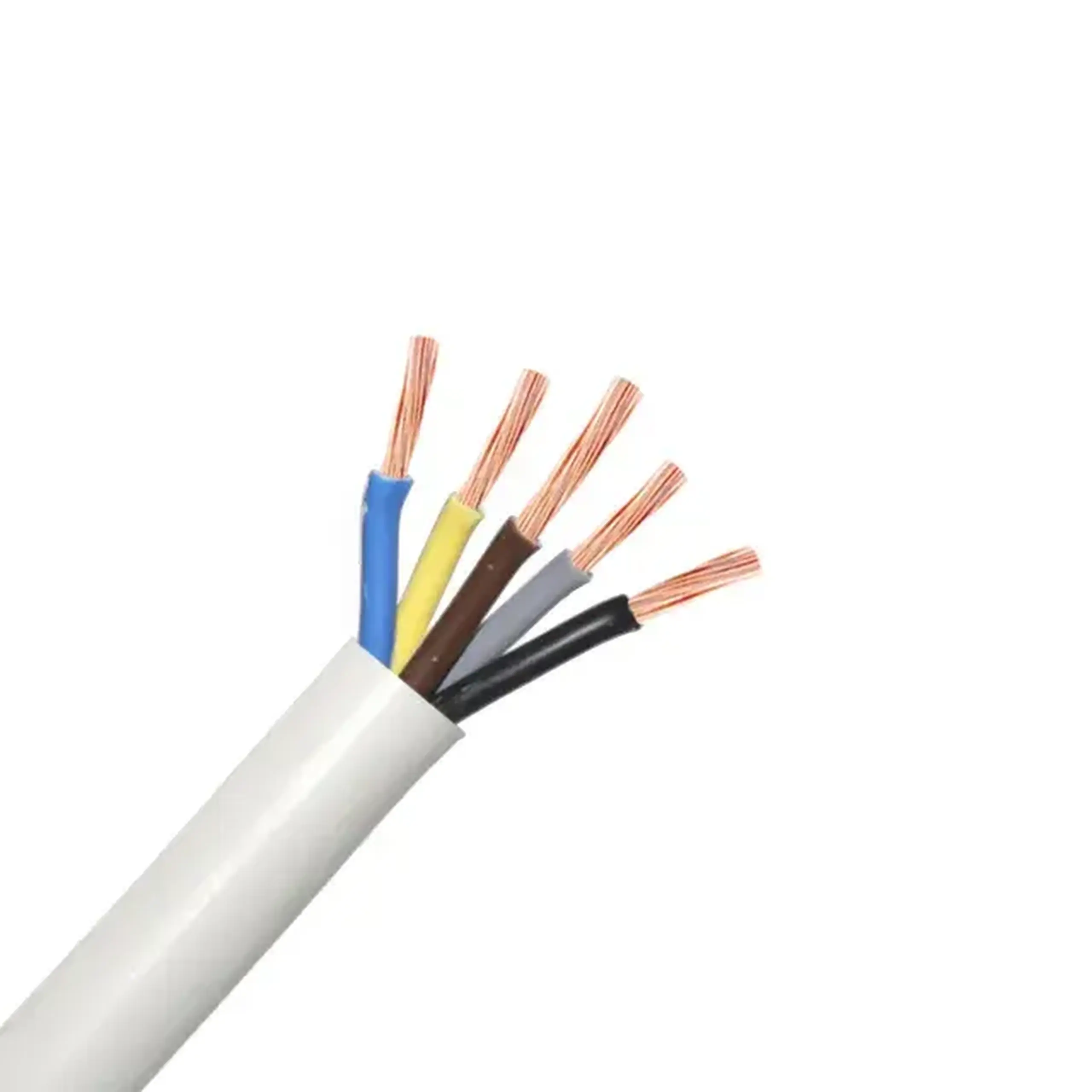 Fir electric H05VV-F 5 * 2.5 mm² alb cupru