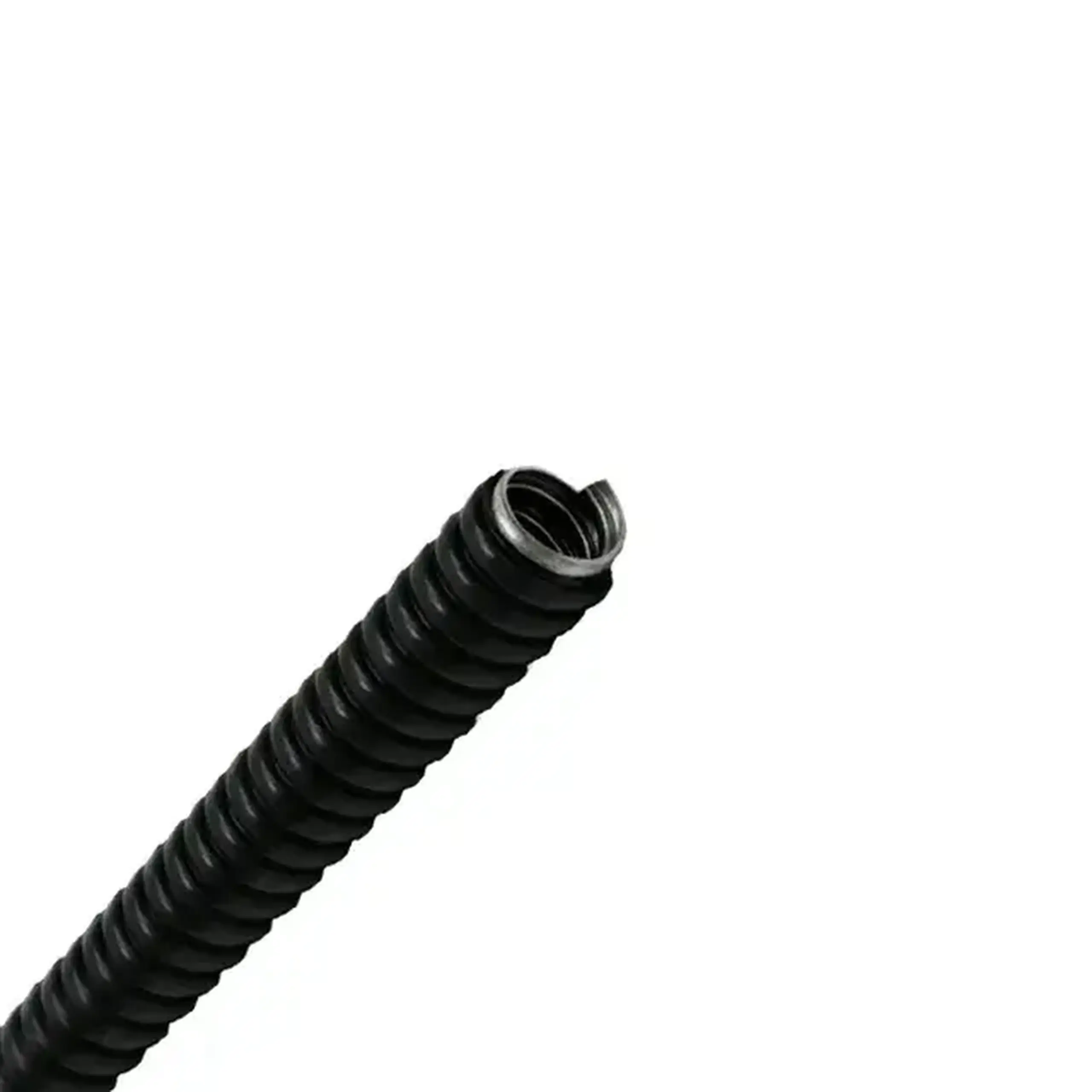 Tub metalic flexibil cu izolație PVC 35 mm Negru