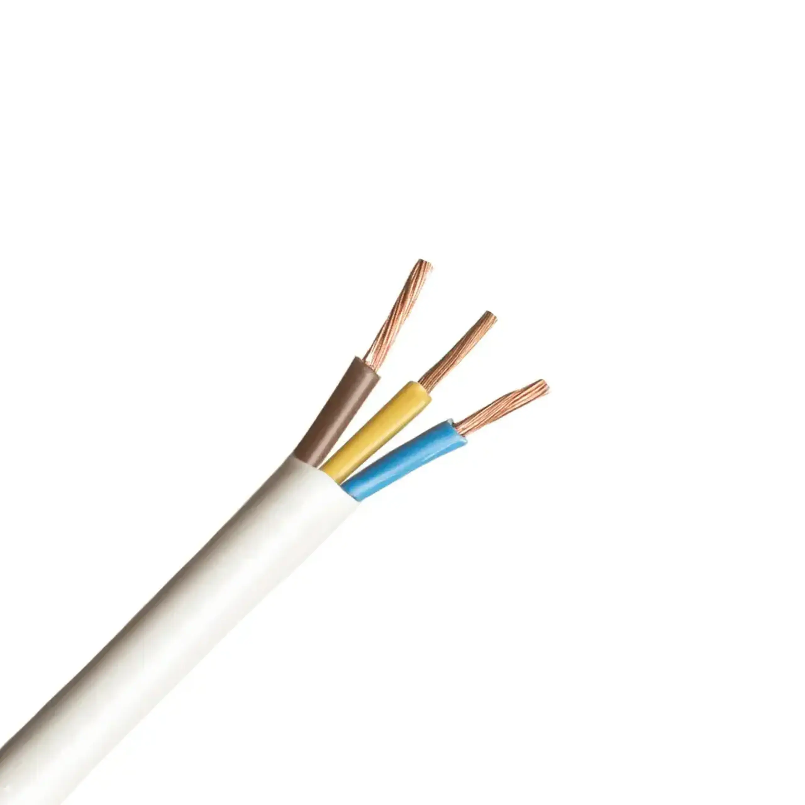 Fir electric ȘVVP 3 * 2.5 mm² alb cupru