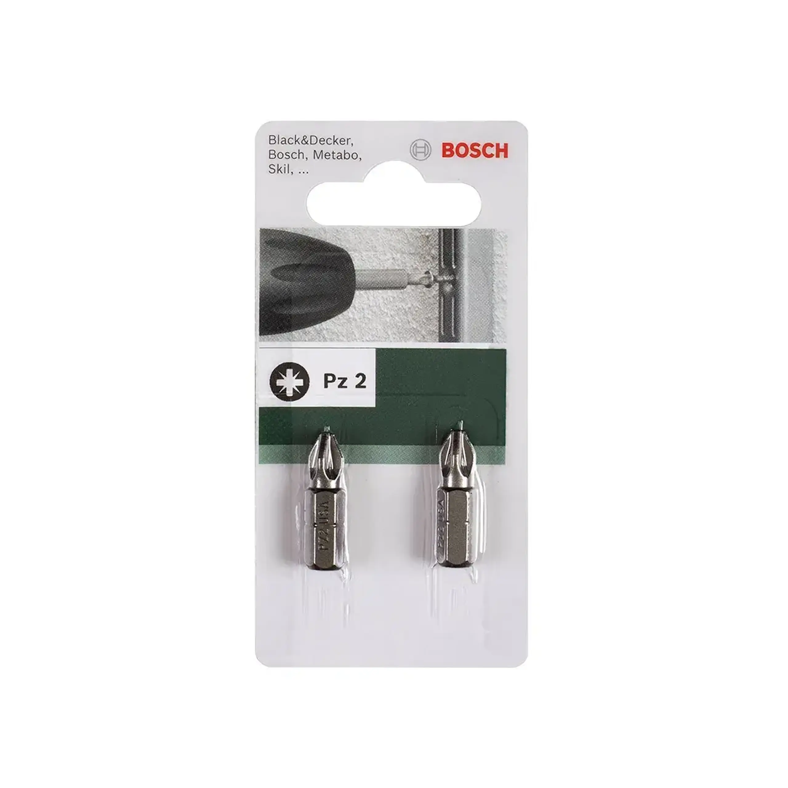 Set biți 2 buc. PZ2 1/4" 25 mm Bosch - Tip material Oțel S2