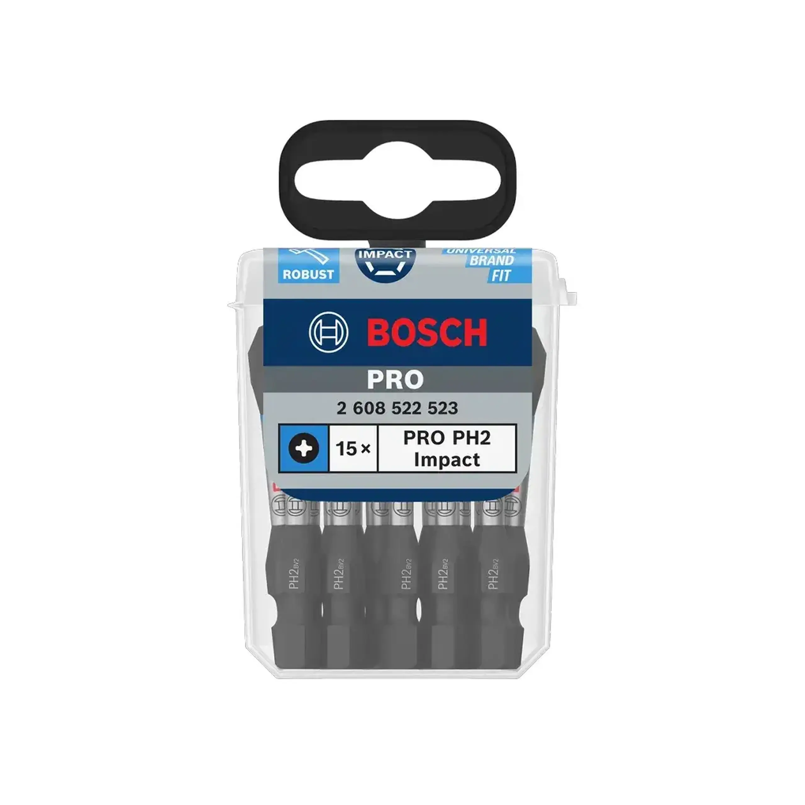 Set biți 2 buc. PH2 1/4" 25 mm Bosch - 15 buc. Oțel