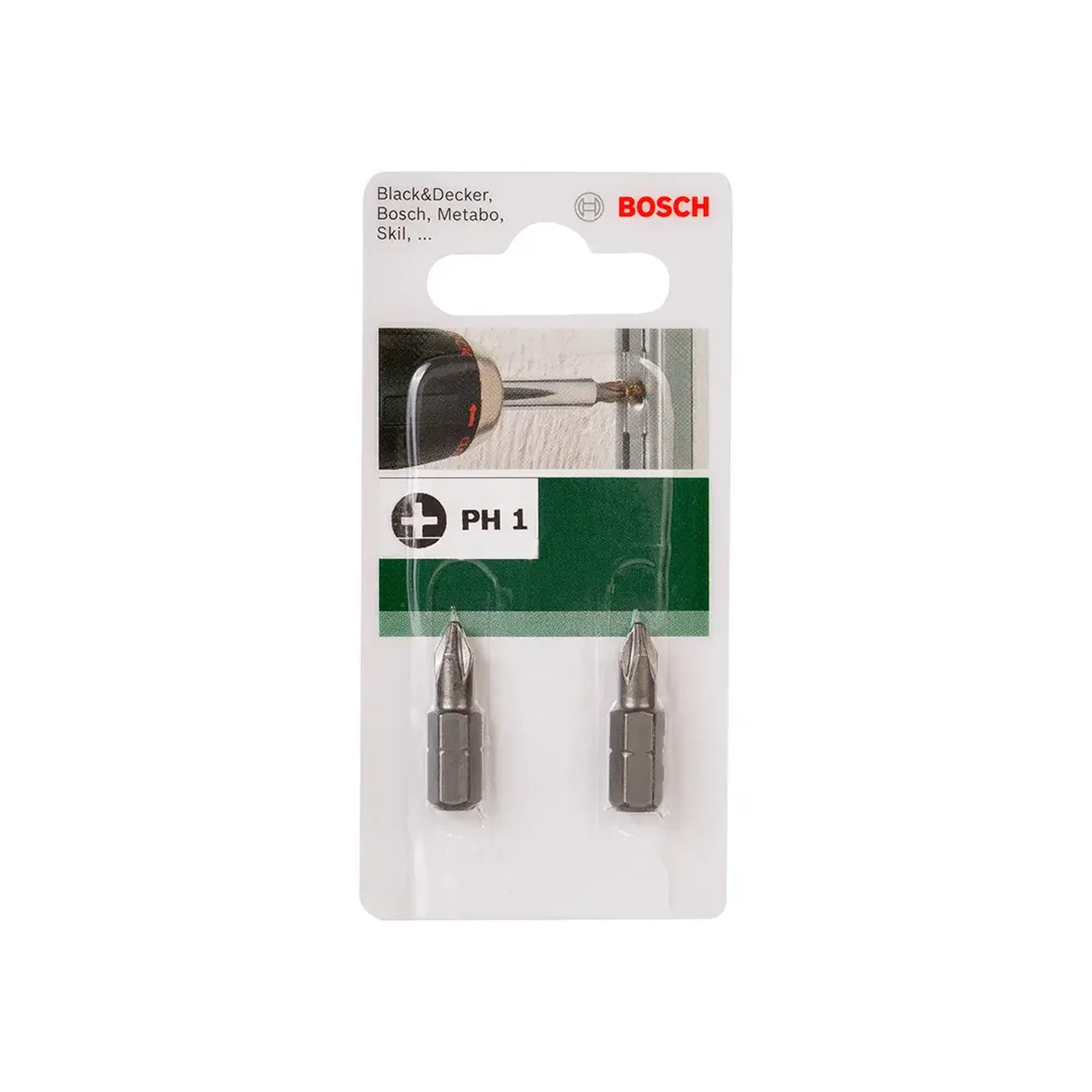 Set biți 2 buc. PH1 1/4" 25 mm Bosch - Tip material Oțel S2