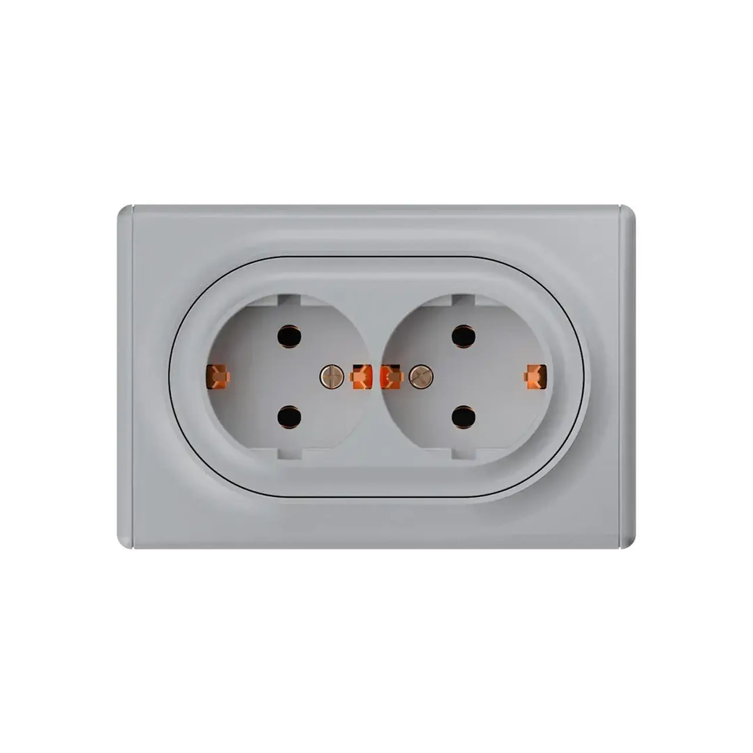Priză dublă euro Lotus 16 A 220 - 240 V Alb Elmos - Culoare Gri